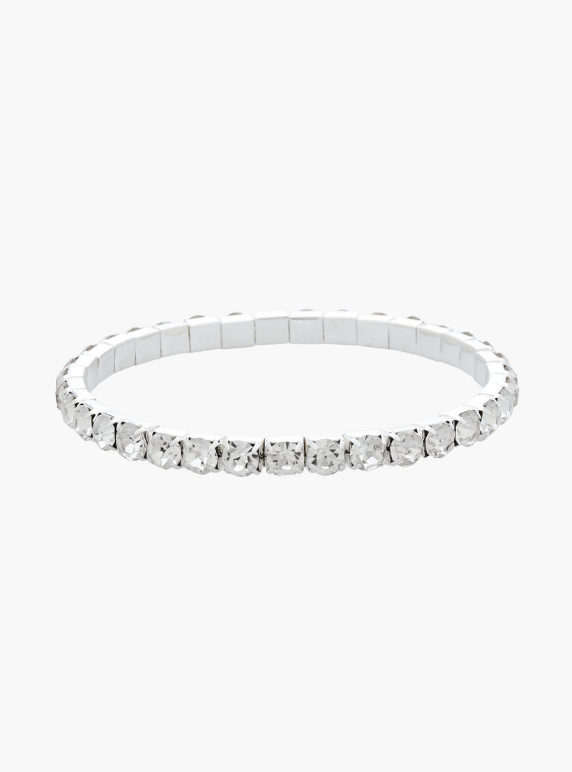 أساور مزينة بلون فضي - عبوة 4 قطع-women-watchesandjewellery-jewellery-banglesandbracelets-image-3