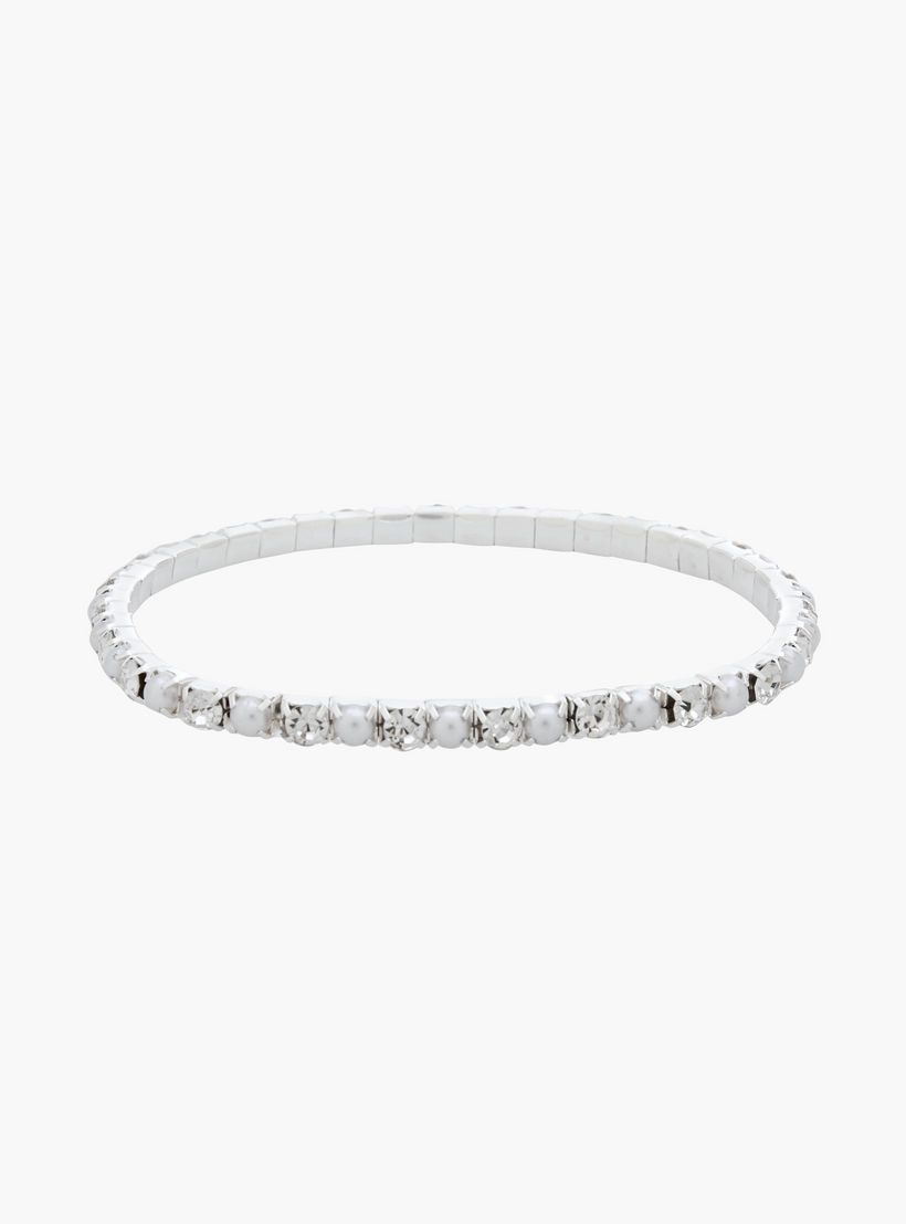 أساور مزينة بلون فضي - عبوة 4 قطع-women-watchesandjewellery-jewellery-banglesandbracelets-image-4