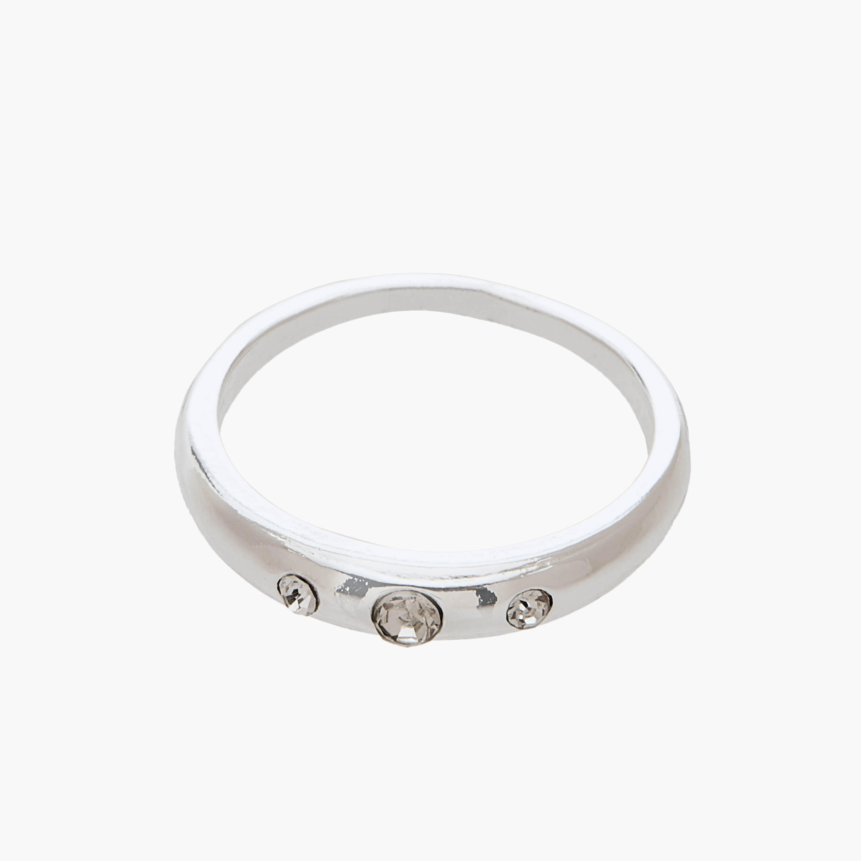 خواتم بلون فضي مزينة بتفاصيل لامعة من جلو - طقم من 6 قطع-women-watchesandjewellery-jewellery-rings-image-6