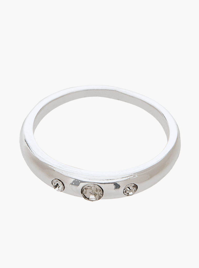 خواتم بلون فضي مزينة بتفاصيل لامعة من جلو - طقم من 6 قطع-women-watchesandjewellery-jewellery-rings-image-6