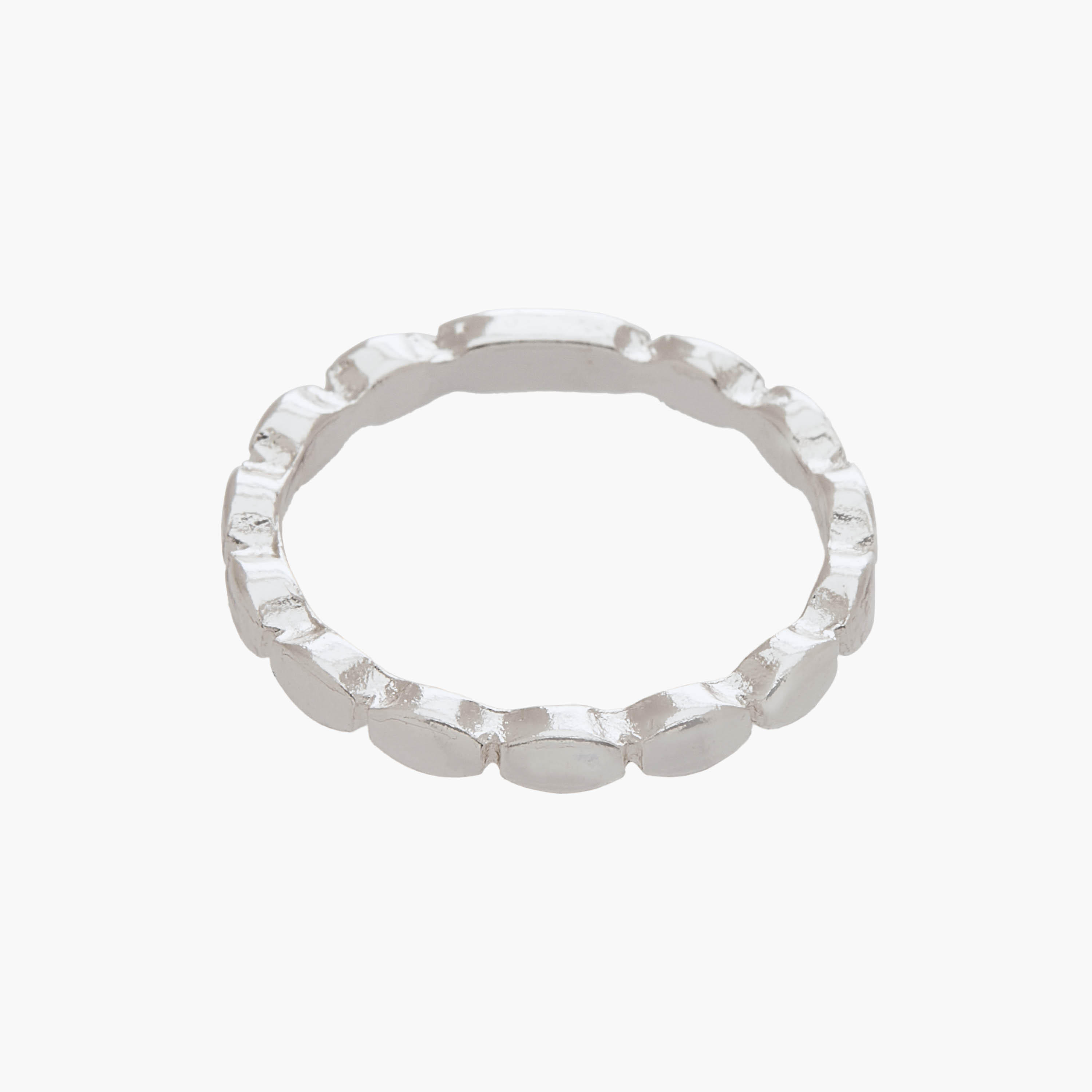 خواتم بلون فضي مزينة بتفاصيل لامعة من جلو - طقم من 6 قطع-women-watchesandjewellery-jewellery-rings-image-9