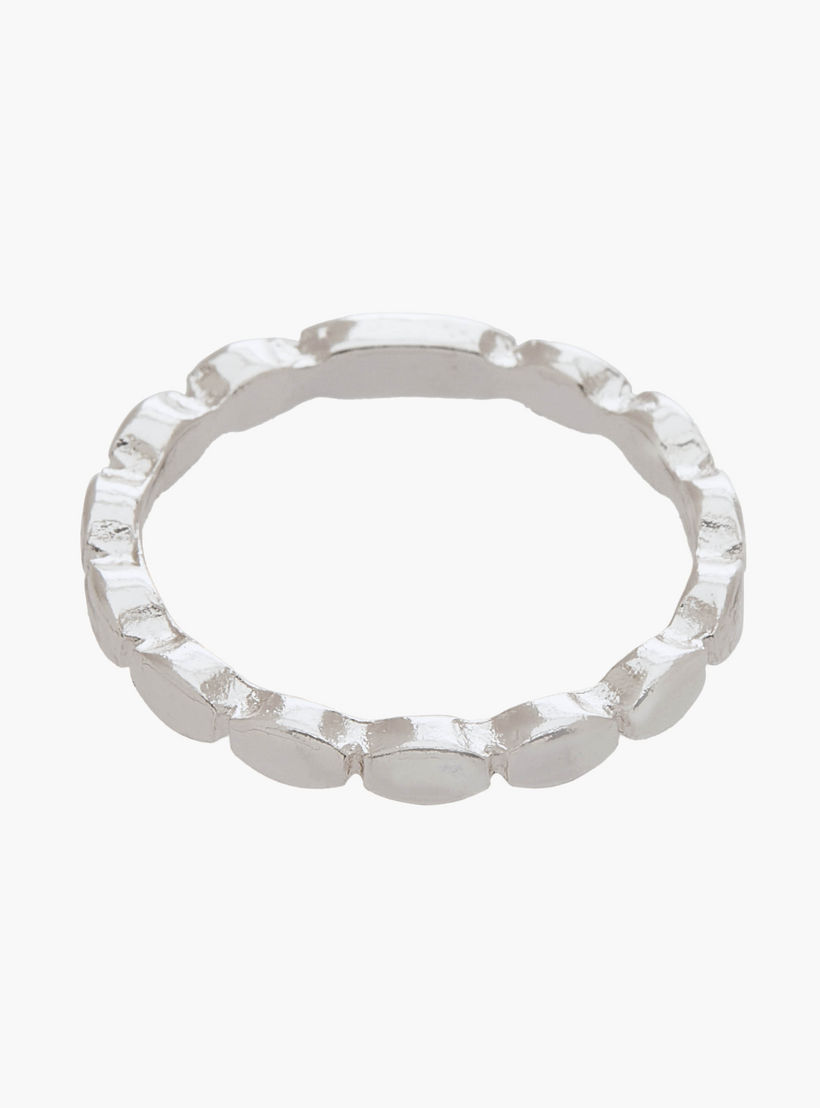 خواتم بلون فضي مزينة بتفاصيل لامعة من جلو - طقم من 6 قطع-women-watchesandjewellery-jewellery-rings-image-9
