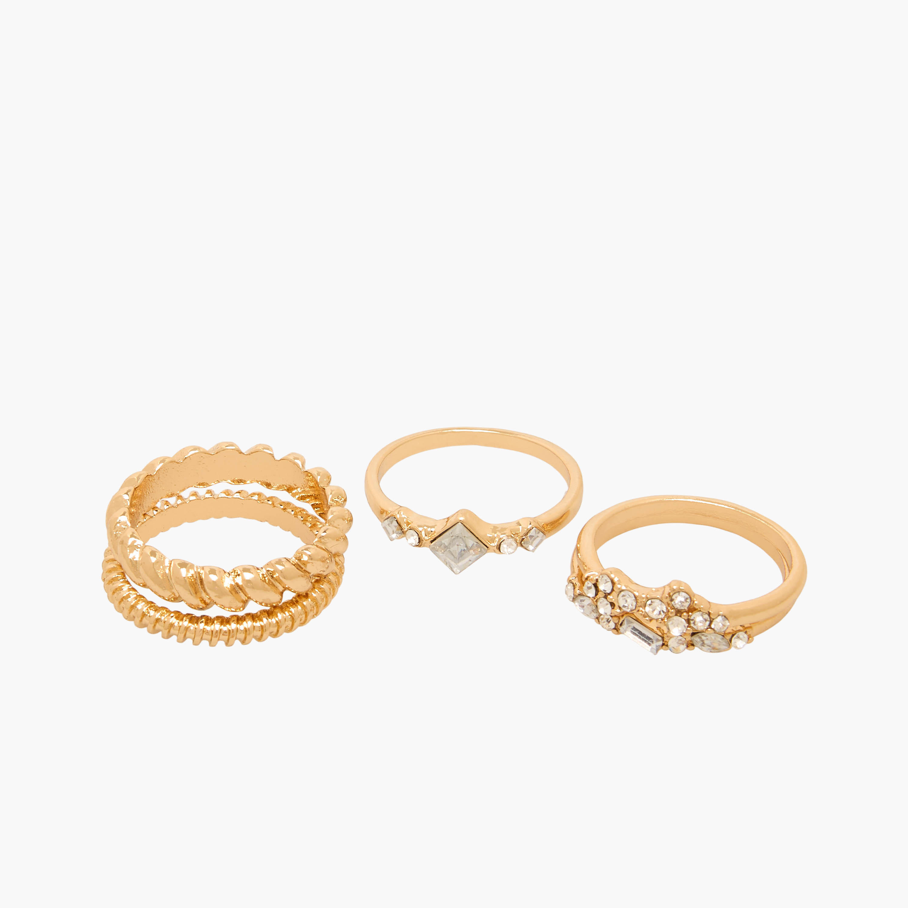 طقم خواتم جلو ذهبية بتصاميم عصرية متنوعة عدد 8-women-watchesandjewellery-jewellery-rings-image-2