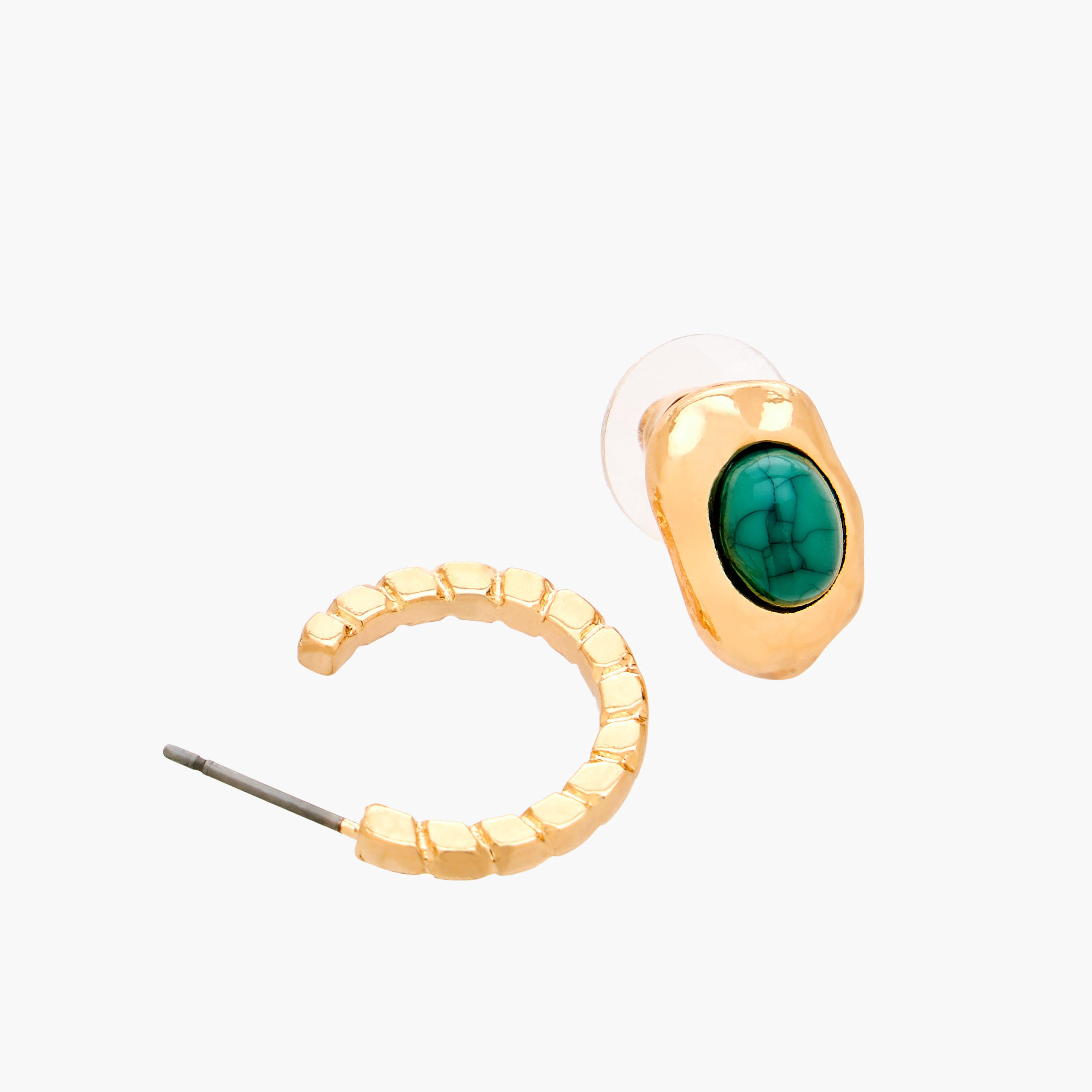 حلقان مطلية بالمينا بمكبس إغلاق خلفي من جلو - طقم من 9 قطع-women-watchesandjewellery-jewellery-earrings-image-4