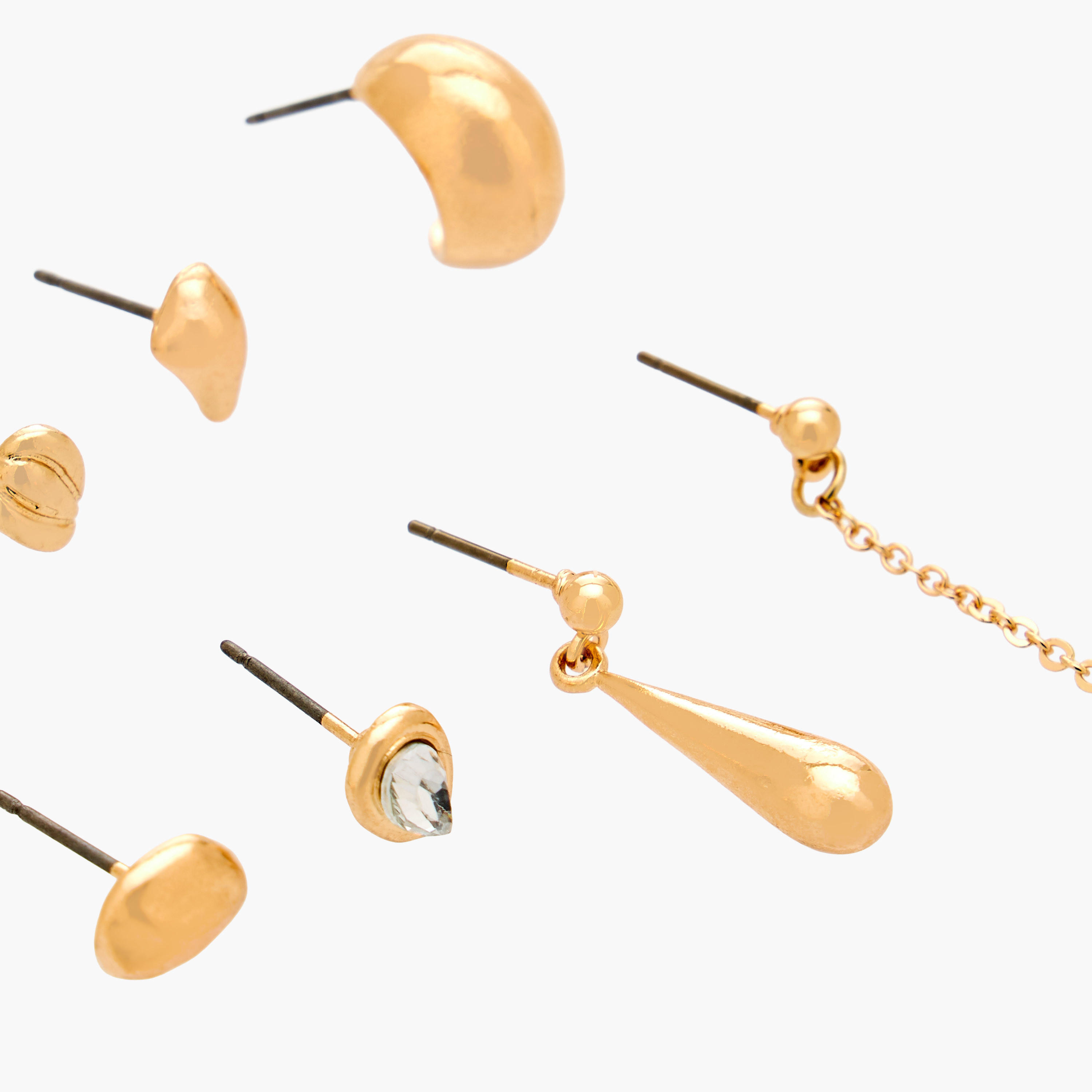 طقم حلقان ميتاليك بمكبس إغلاق خلفي 9 أزواج من جلو-women-watchesandjewellery-jewellery-earrings-image-3