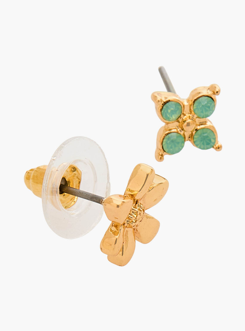 حلقان متنوعة بلون ذهبي ومكبس إغلاق خلفي من جلوو - طقم من 9-women-watchesandjewellery-jewellery-earrings-image-4