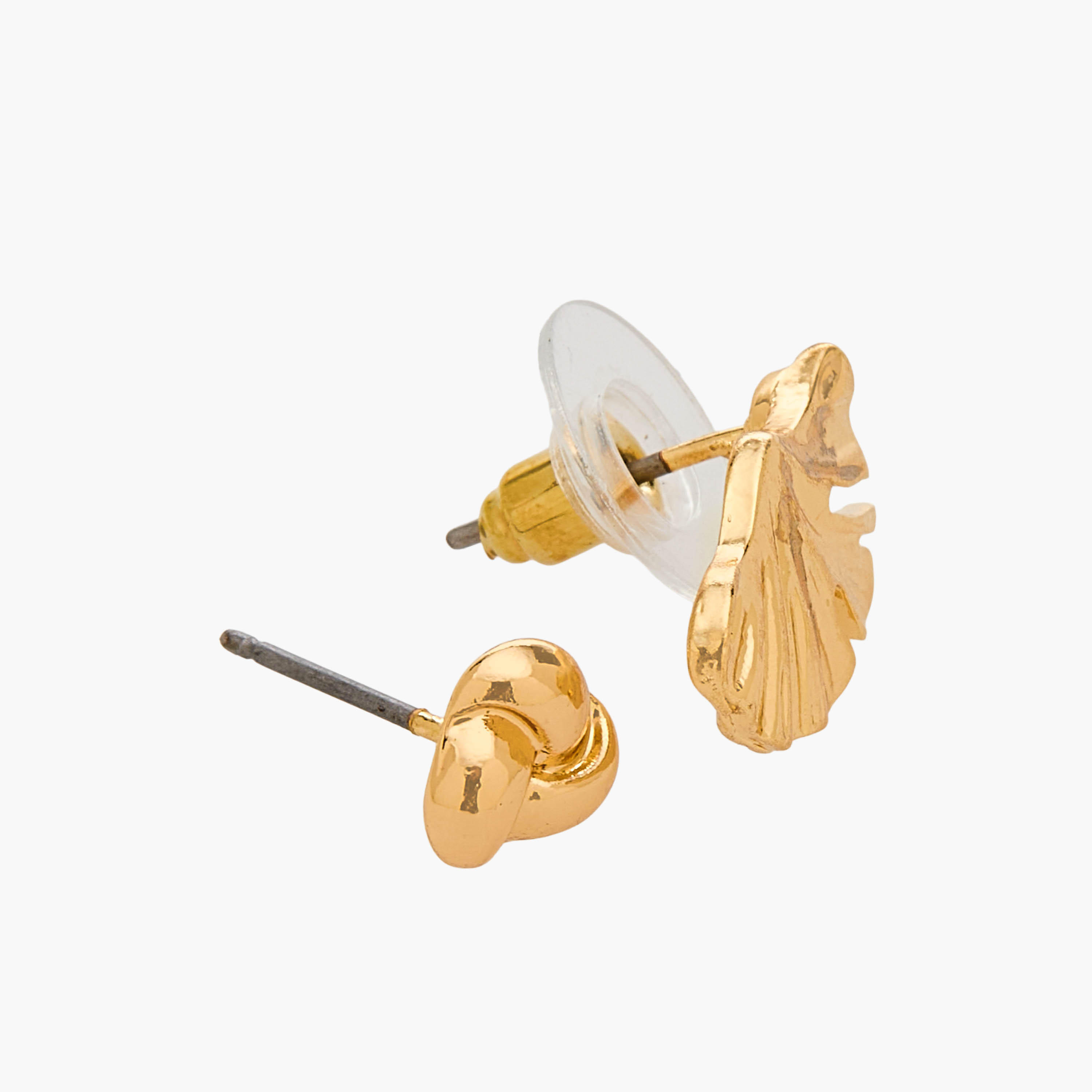 حلقان متنوعة بلون ذهبي ومشبك إغلاق خلفي من جلو - عبوة 9 أزواج-women-watchesandjewellery-jewellery-earrings-image-4