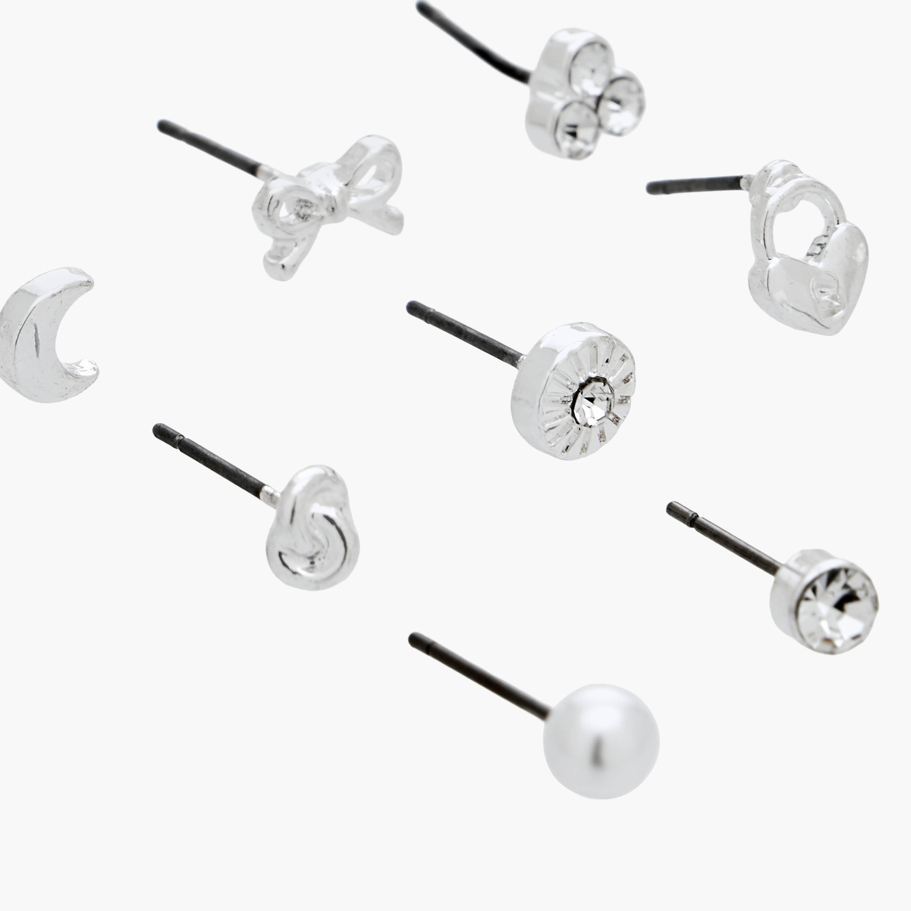 حلقان ستود معدنية بمكبس إغلاق من جلو - طقم 12 زوج-women-watchesandjewellery-jewellery-earrings-image-3
