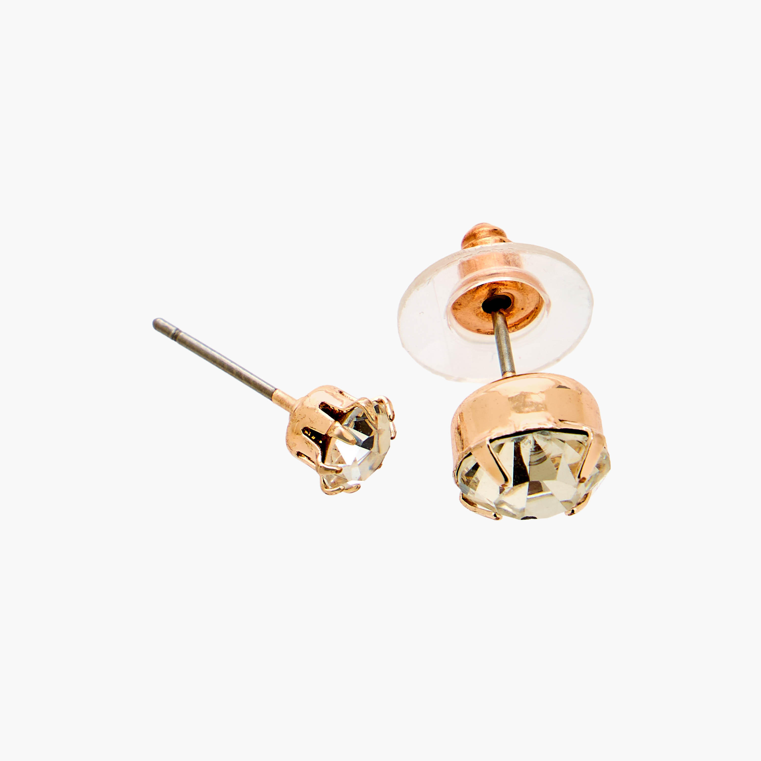 حلقان مرصعة ميتالك بمكبس إغلاق خلفي من جلوو - طقم من 12-women-watchesandjewellery-jewellery-earrings-image-4