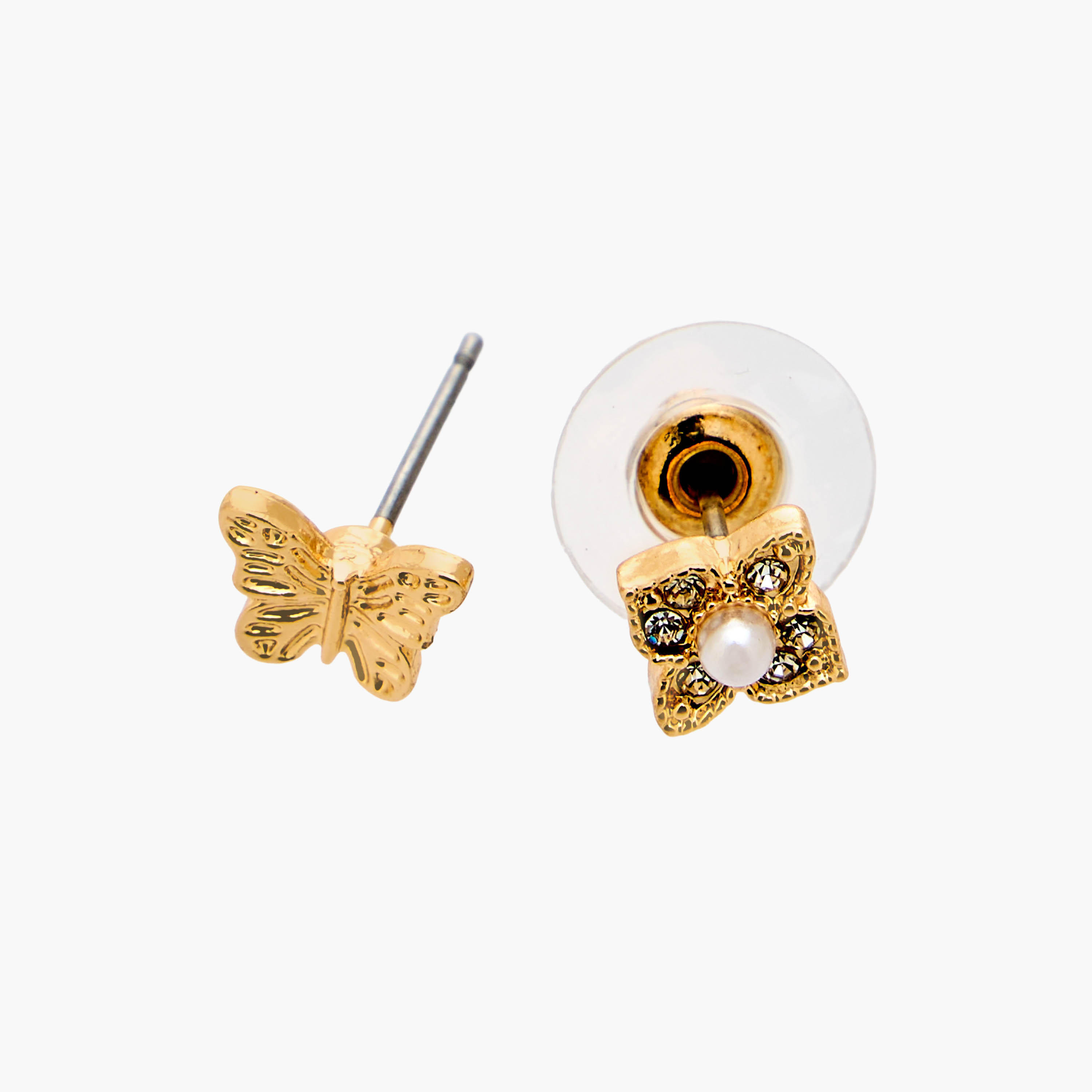 Gloo Pack of 12 Metallic Stud Earrings with Pushback Closure-women-watchesandjewellery-jewellery-earrings-image-4