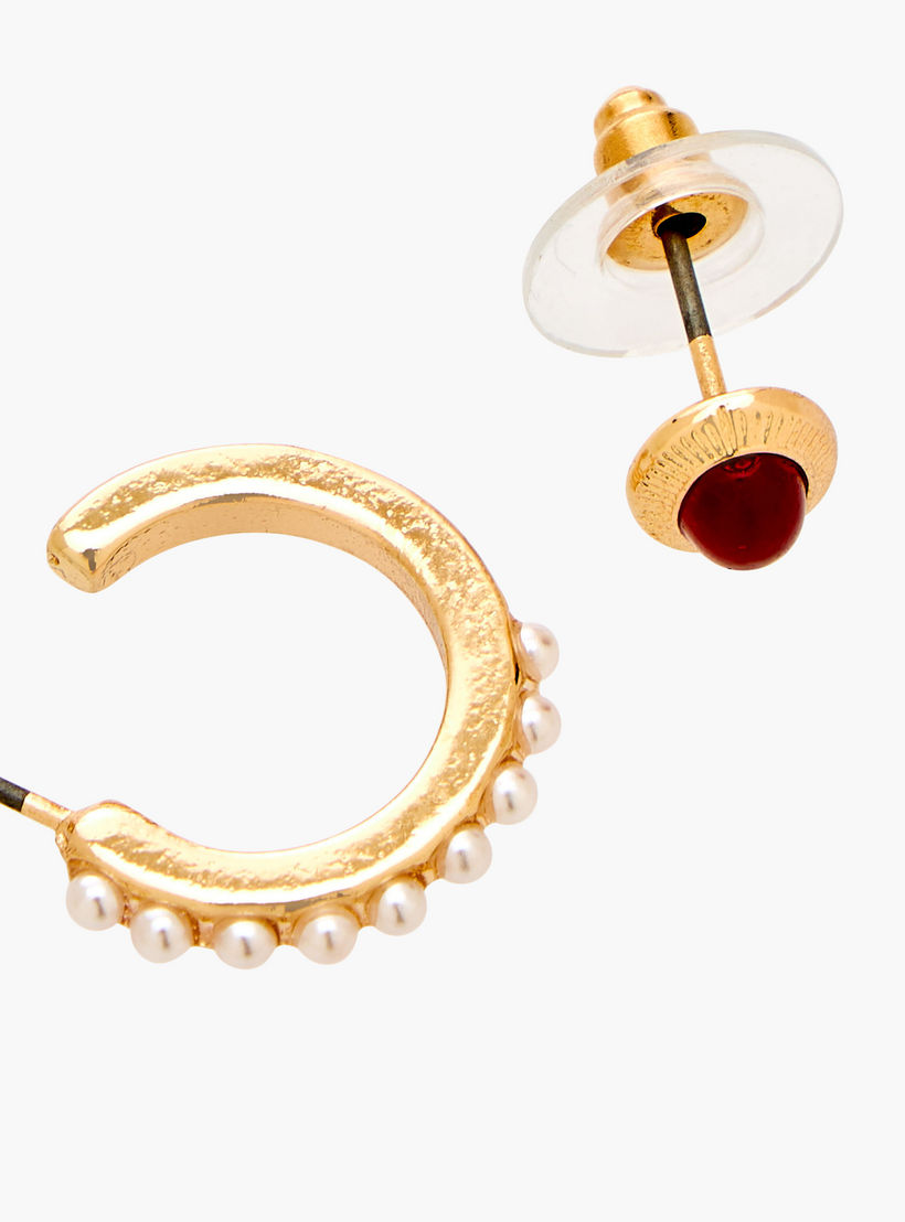 حلقان بطبقة راتنجية مع إغلاق كبس من جلو - طقم 15 زوج-women-watchesandjewellery-jewellery-earrings-image-4