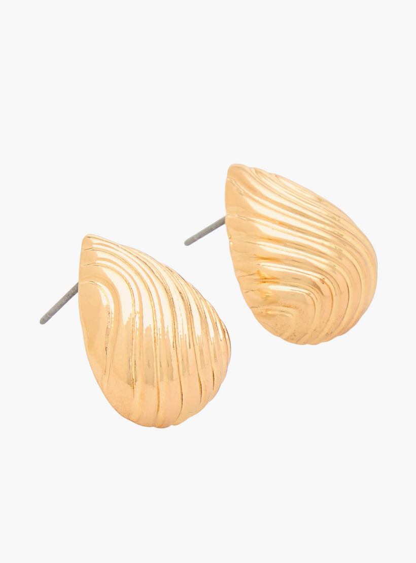 طقم حلقان متنوع بلون ذهبي ومكبس إغلاق خلفي زوجين من جلو-women-watchesandjewellery-jewellery-earrings-image-3