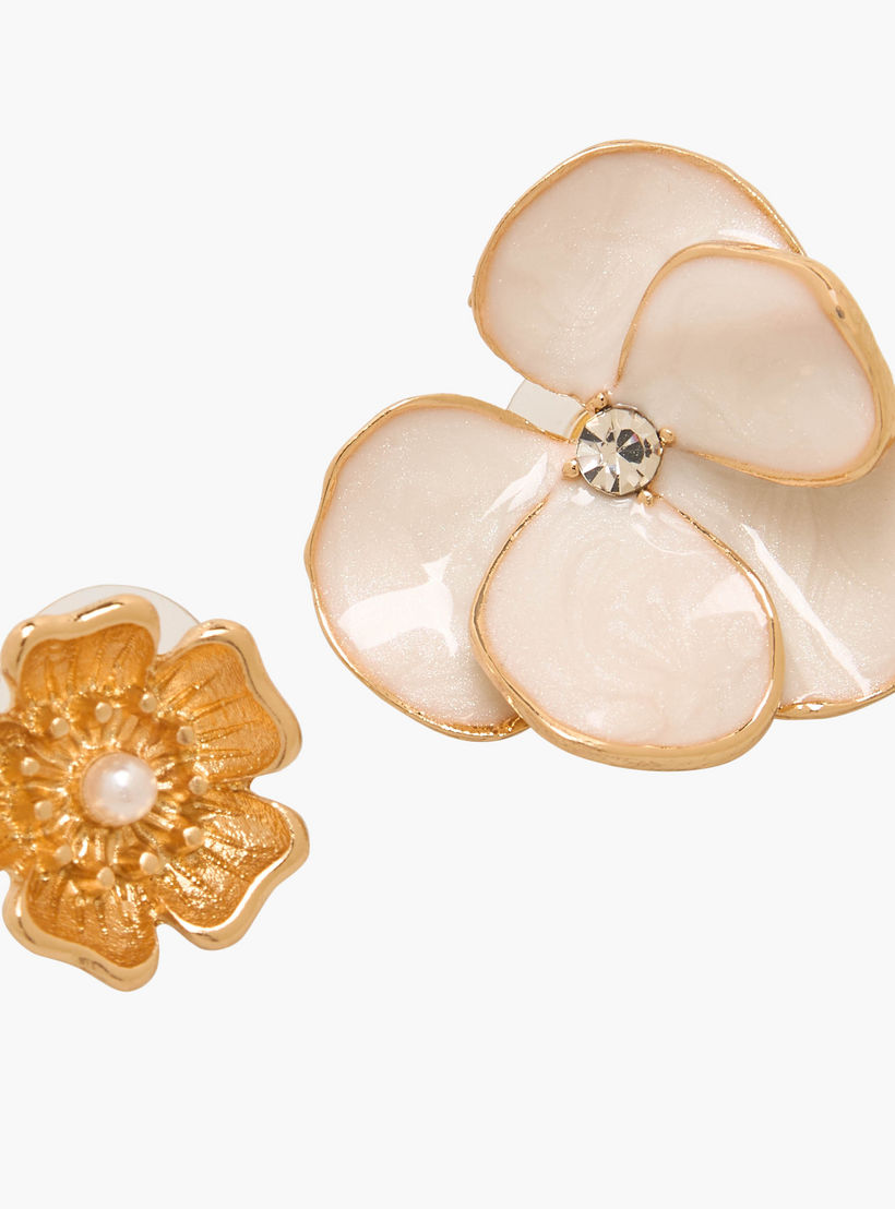 طقم حلقان بتصميم زهرة ومكبس إغلاق خلفي زوجين من جلو-women-watchesandjewellery-jewellery-earrings-image-3
