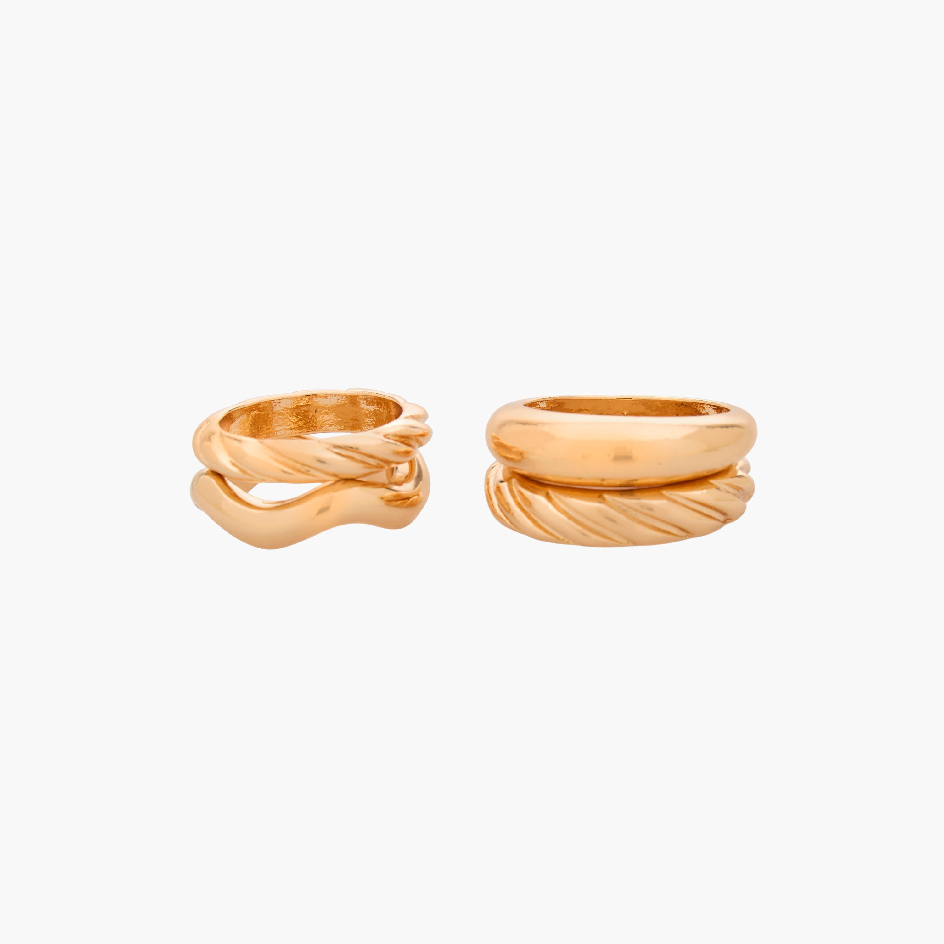 خواتم متنوعة بلون ذهبي من جلو - طقم 4 خواتم-women-watchesandjewellery-jewellery-rings-image-2