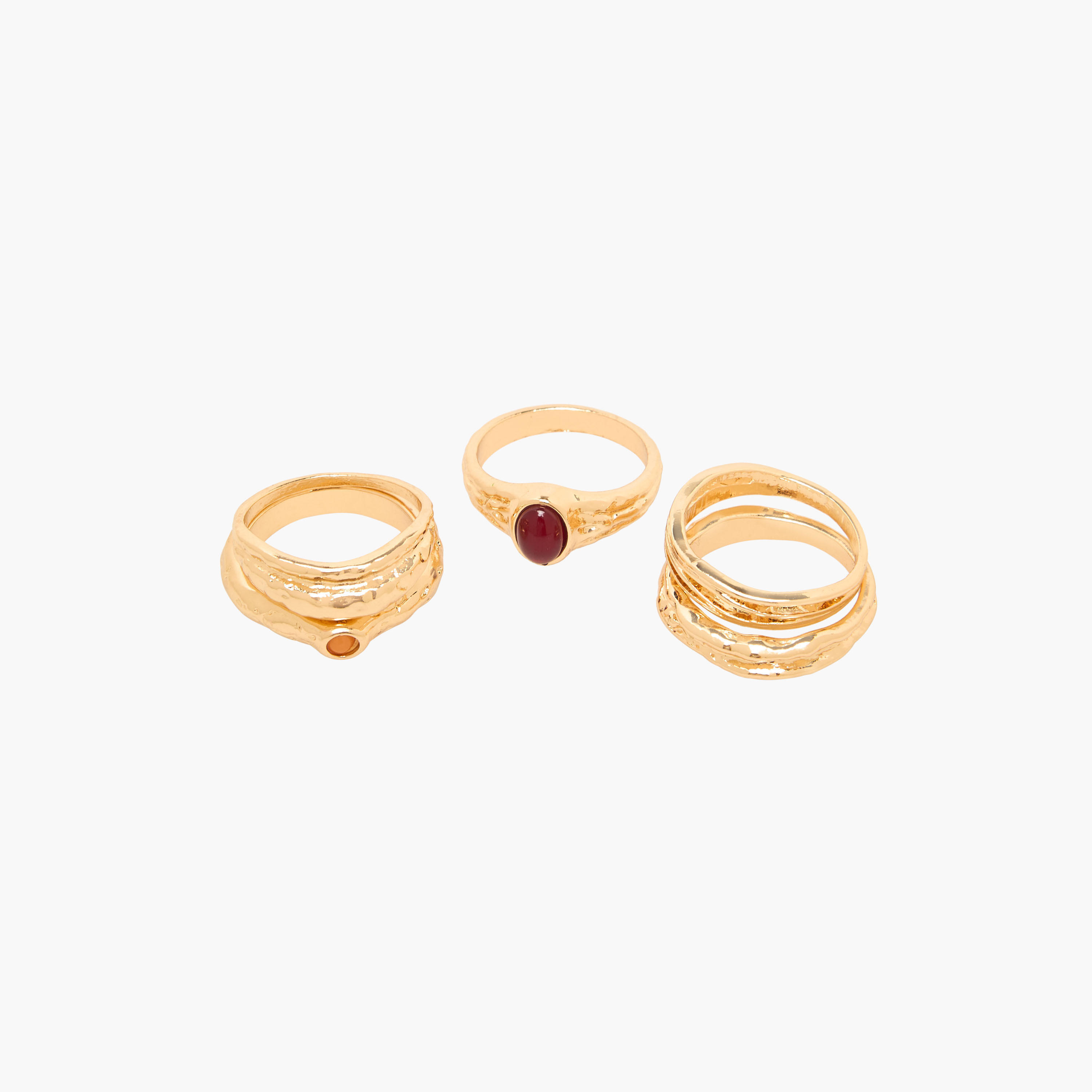 خواتم متنوعة بلون ذهبي من جلو - طقم من 5 قطع-women-watchesandjewellery-jewellery-rings-image-2