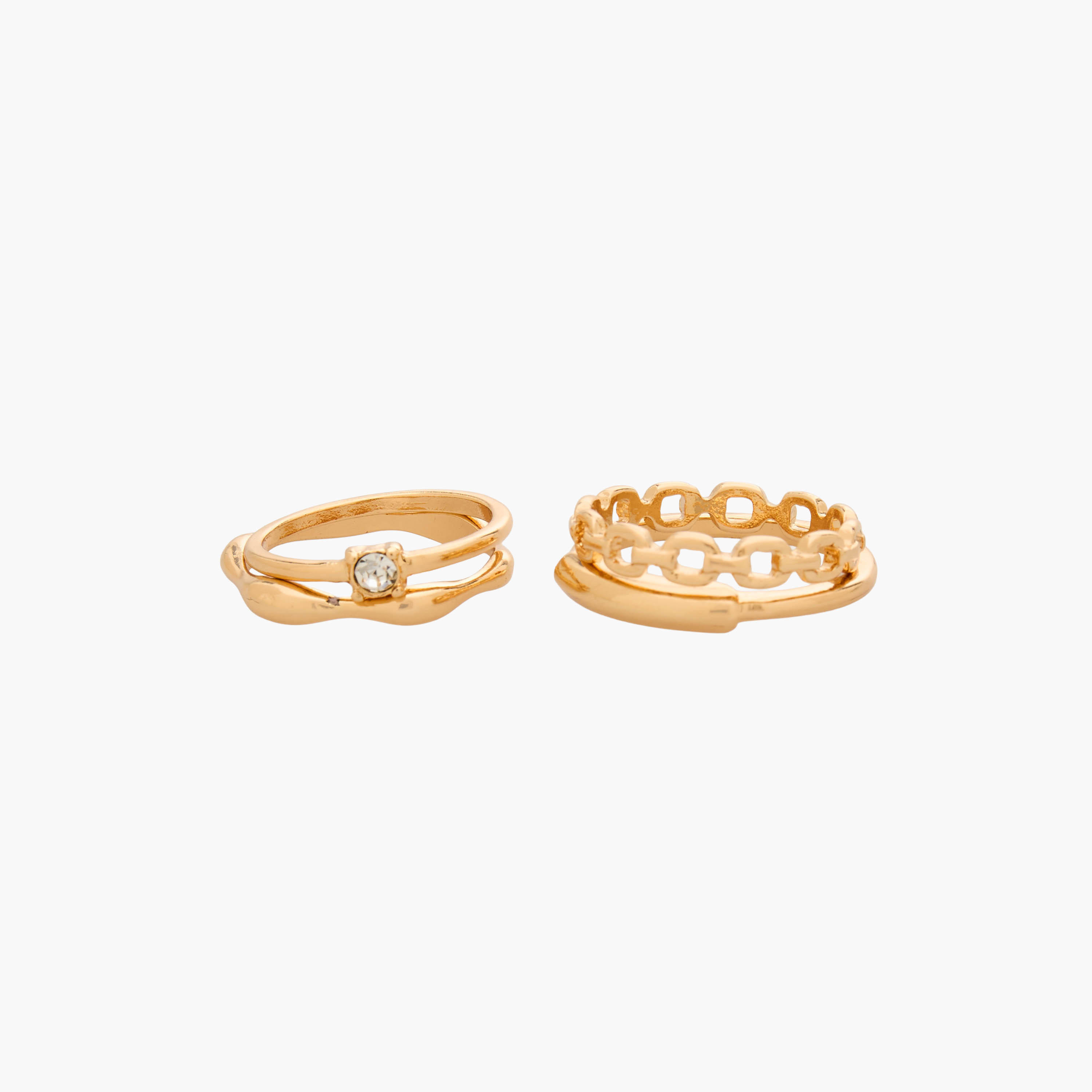 خواتم متنوعة بلون ذهبي من جلو - طقم 5 خواتم-women-watchesandjewellery-jewellery-rings-image-2