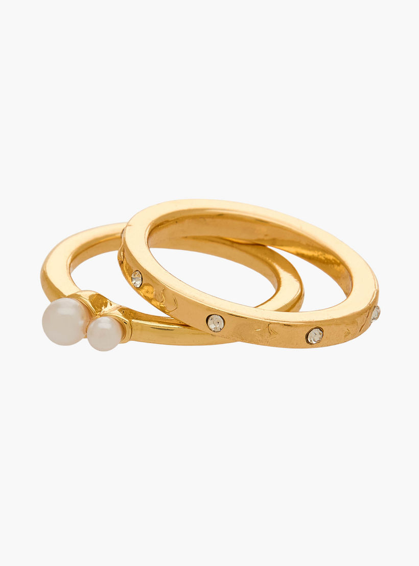 خواتم ذهبي بتفاصيل لؤلؤية من جلو - طقم 6 خواتم-women-watchesandjewellery-jewellery-rings-image-3