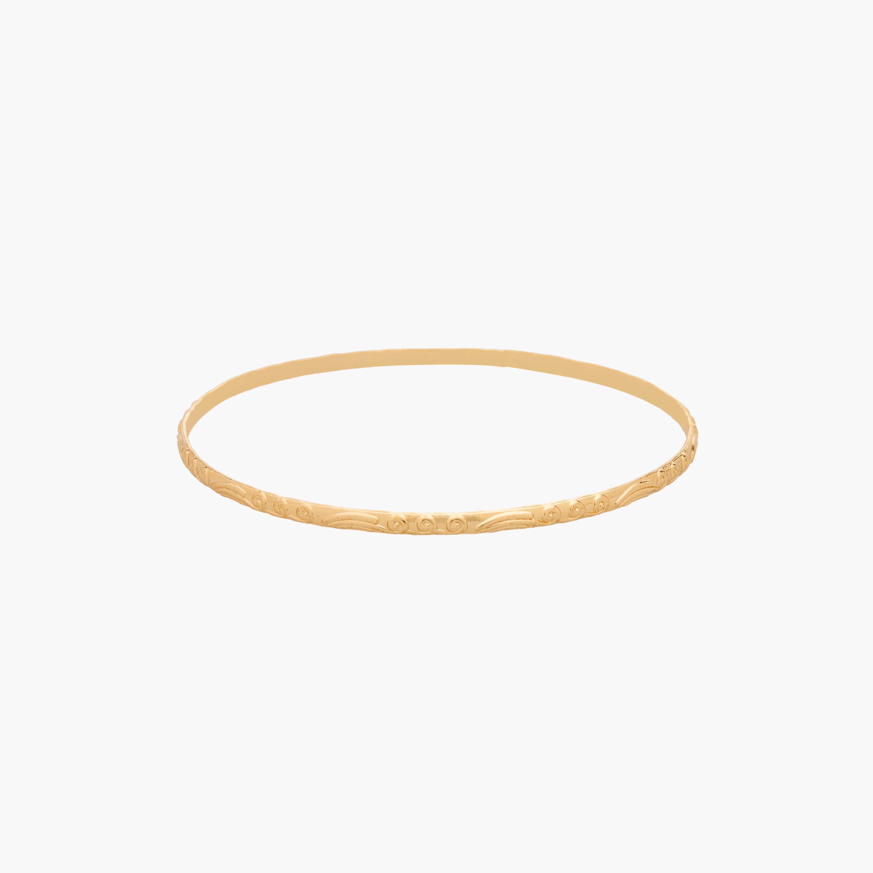 أساور بارزة الملمس بلون ذهبي - عبوة 7 قطع-women-watchesandjewellery-jewellery-banglesandbracelets-image-5