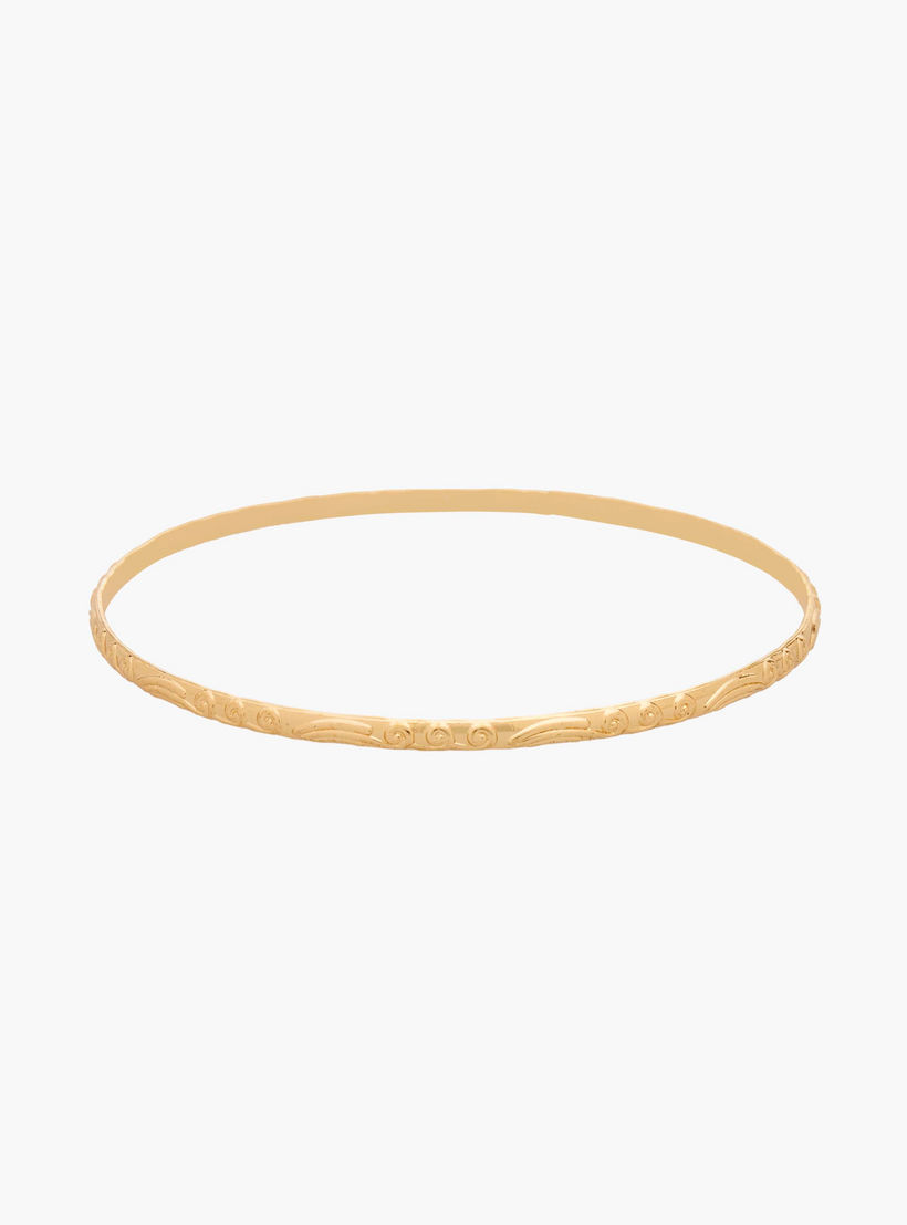 أساور بارزة الملمس بلون ذهبي - عبوة 7 قطع-women-watchesandjewellery-jewellery-banglesandbracelets-image-5
