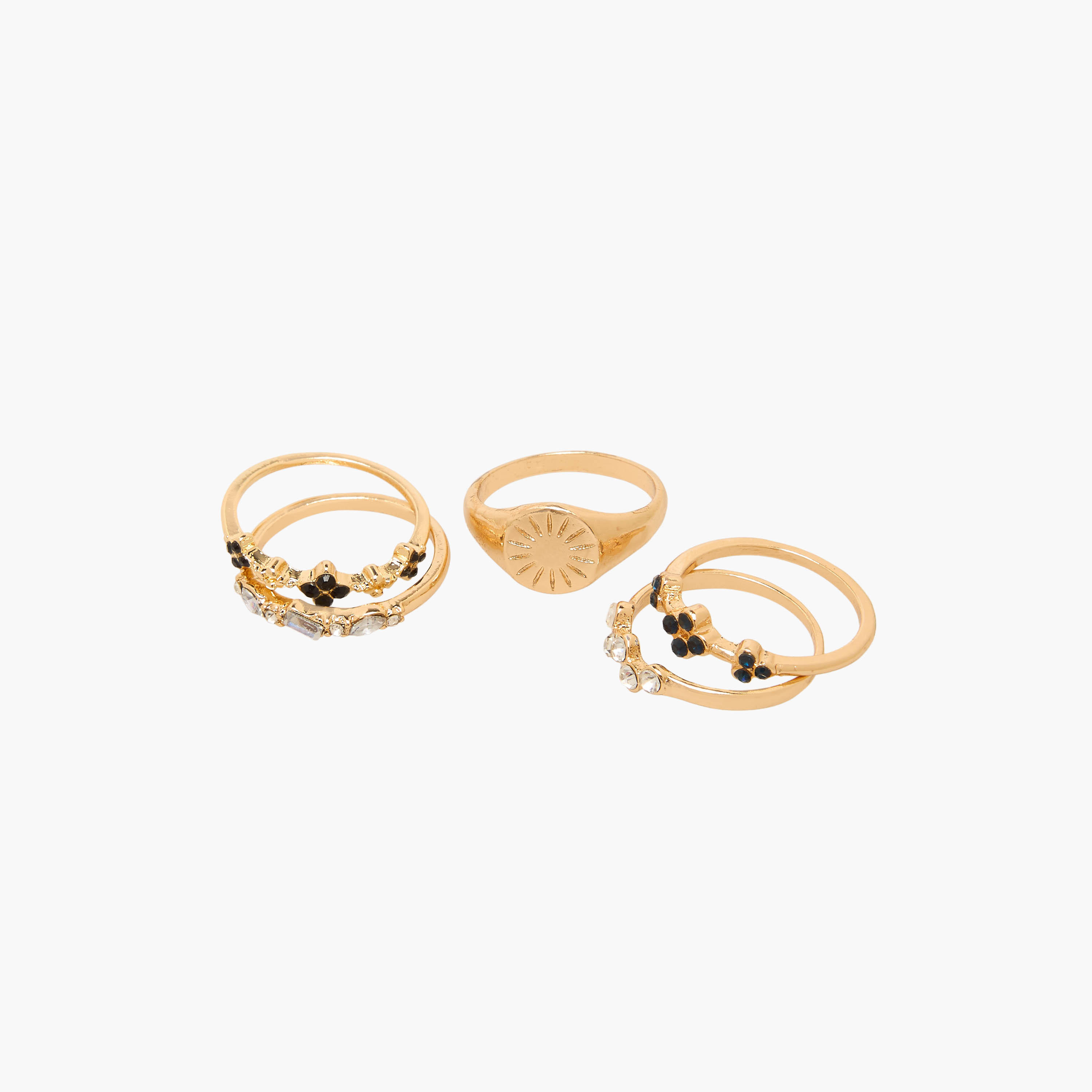 خواتم متنوعة بلون ذهبي من جلو - طقم من 8 قطع-women-watchesandjewellery-jewellery-rings-image-2