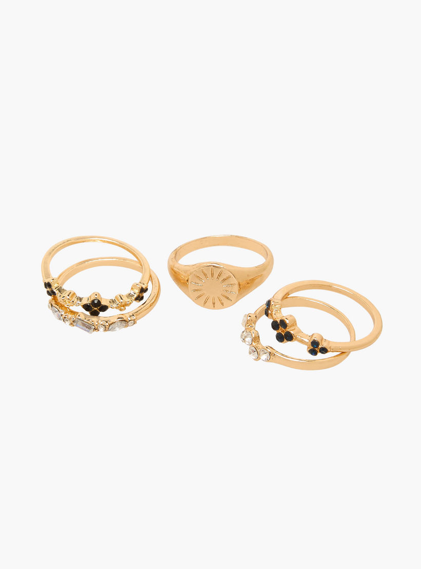 خواتم متنوعة بلون ذهبي من جلو - طقم من 8 قطع-women-watchesandjewellery-jewellery-rings-image-2