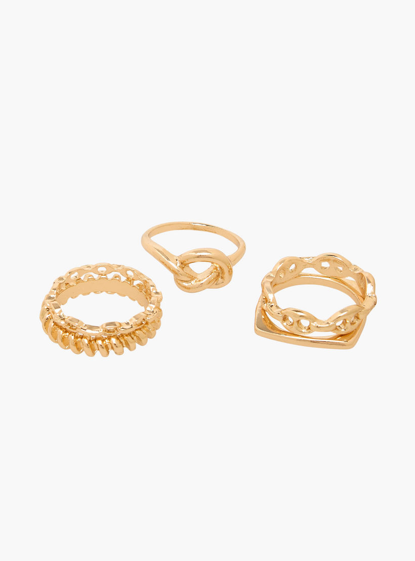 خواتم متنوعة بلون ذهبي من جلو - طقم من 8 قطع-women-watchesandjewellery-jewellery-rings-image-2
