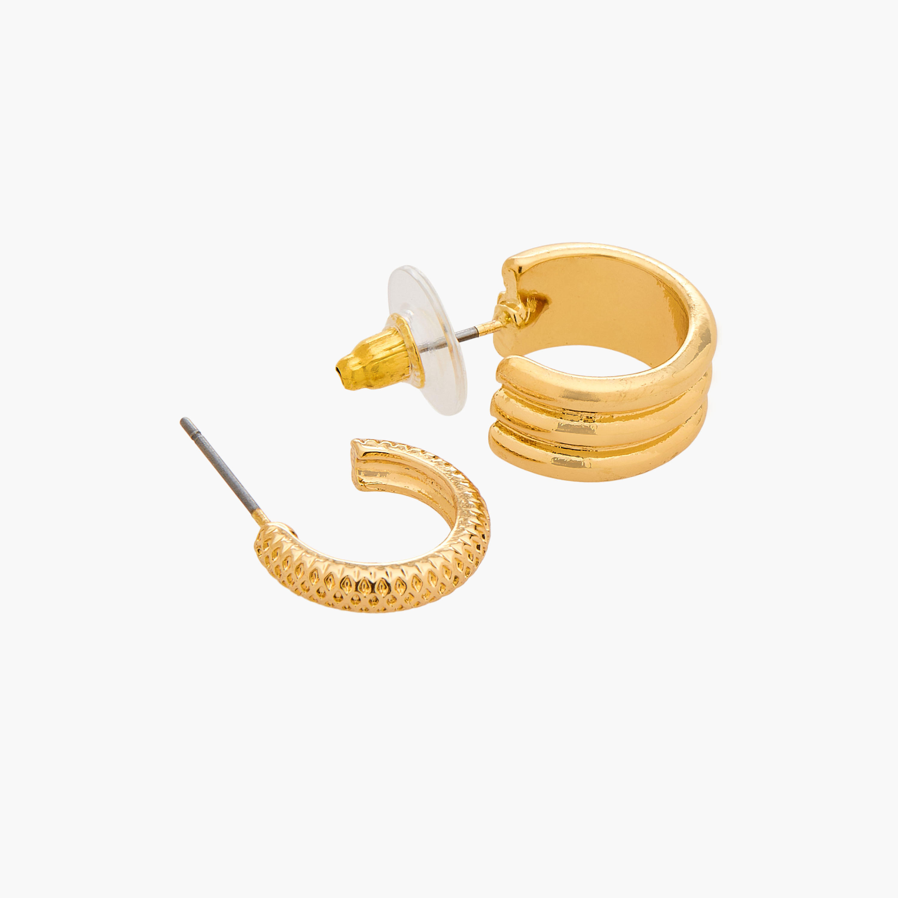حلقان متنوعة بتشطيب ذهبي ومكبس إغلاق من جلو - عبوة 9 أزواج-women-watchesandjewellery-jewellery-earrings-image-4