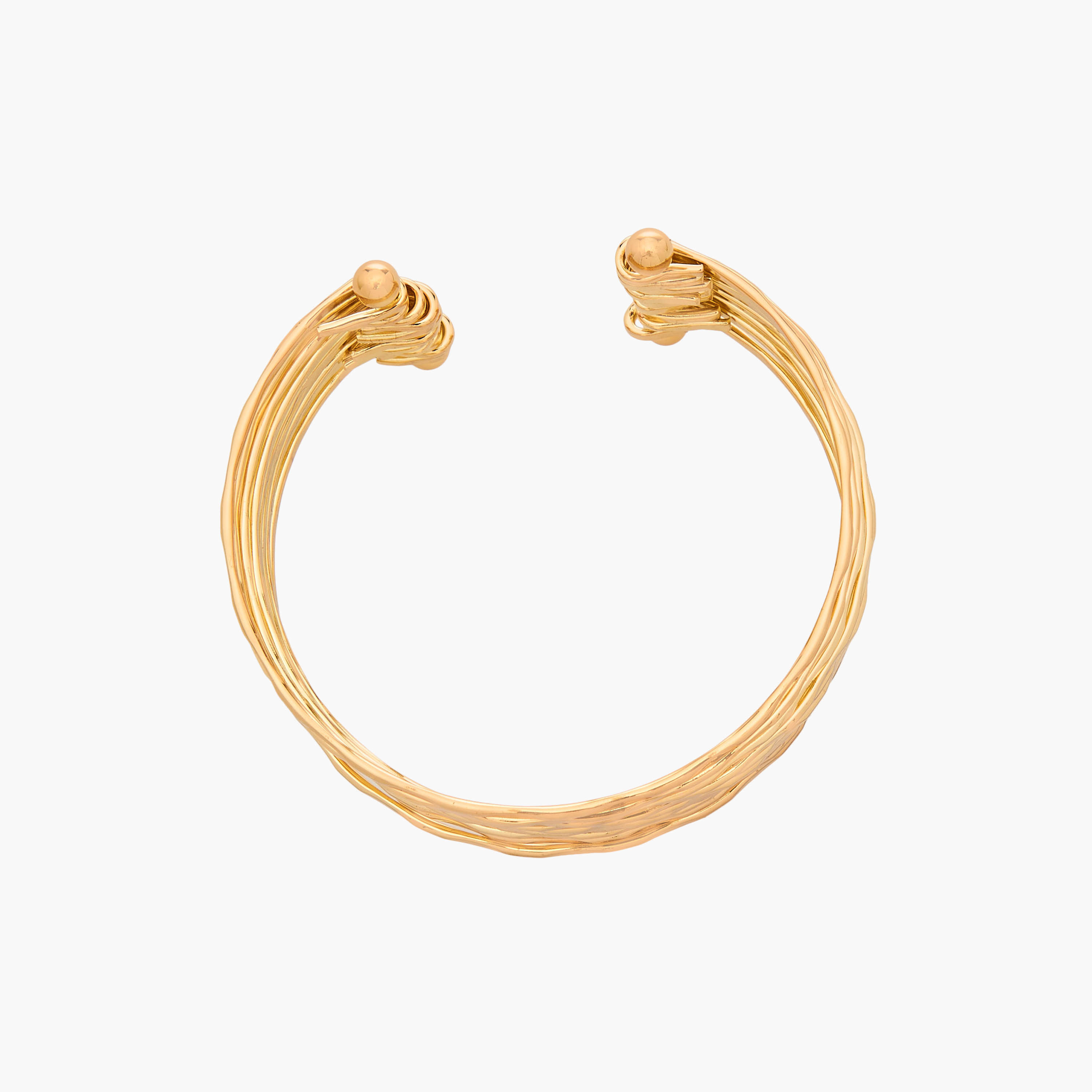سوار مفتوح متعدد الطبقات بلون ذهبي-women-watchesandjewellery-jewellery-banglesandbracelets-image-2