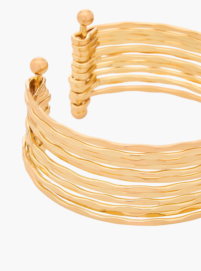 سوار مفتوح متعدد الطبقات بلون ذهبي-women-watchesandjewellery-jewellery-banglesandbracelets-image-3