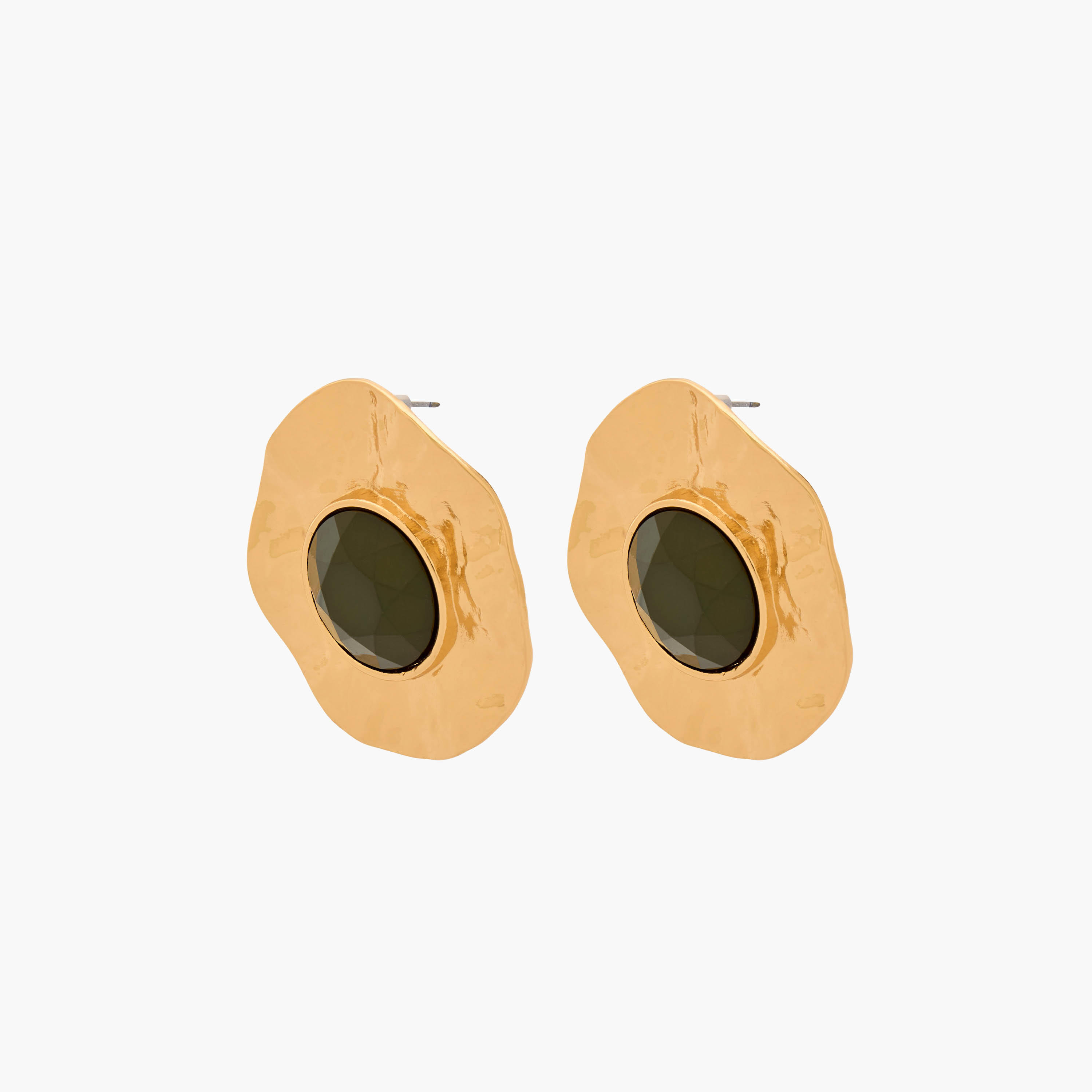 حلق دبوس مزين بلون ذهبي ومكبس إغلاق خلفي-women-watchesandjewellery-jewellery-earrings-image-2