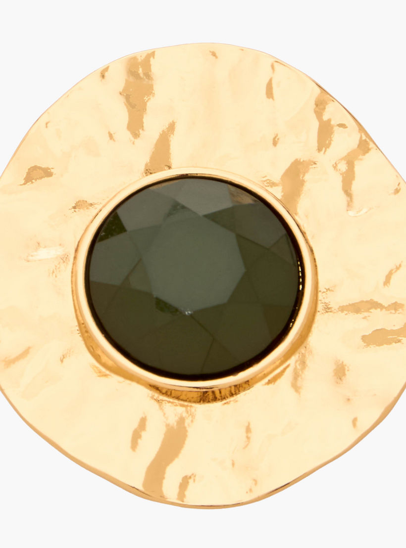 حلق دبوس مزين بلون ذهبي ومكبس إغلاق خلفي-women-watchesandjewellery-jewellery-earrings-image-3