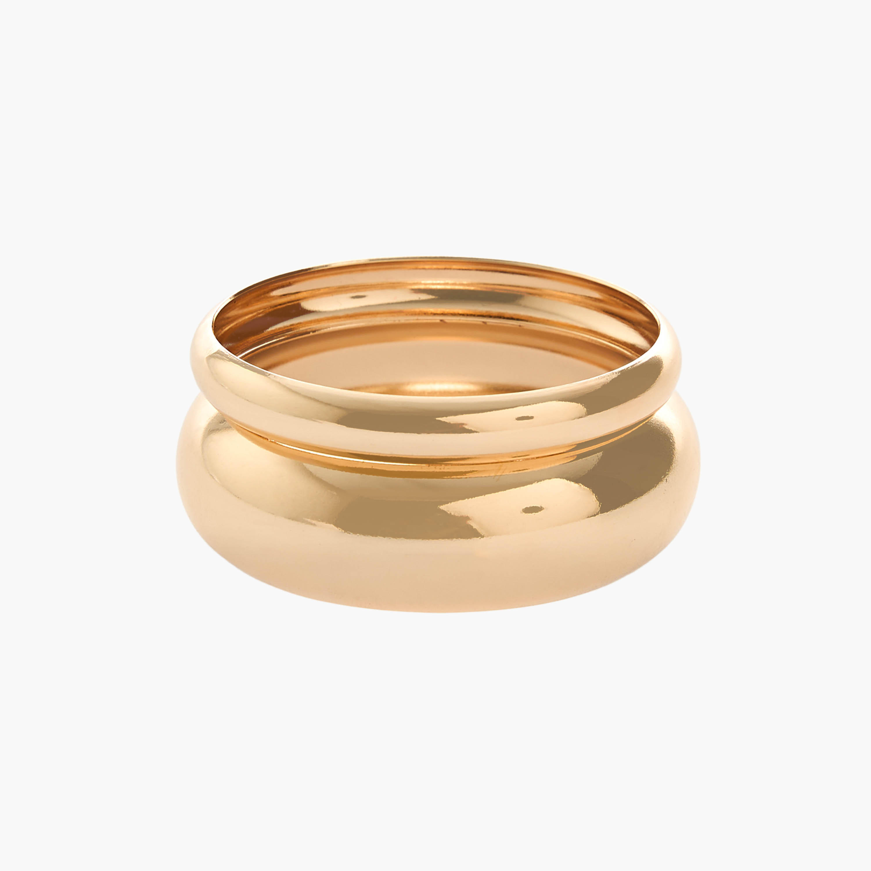 طقم أساورعريضة بلون ذهبي من قطعتين-women-watchesandjewellery-jewellery-banglesandbracelets-image-2