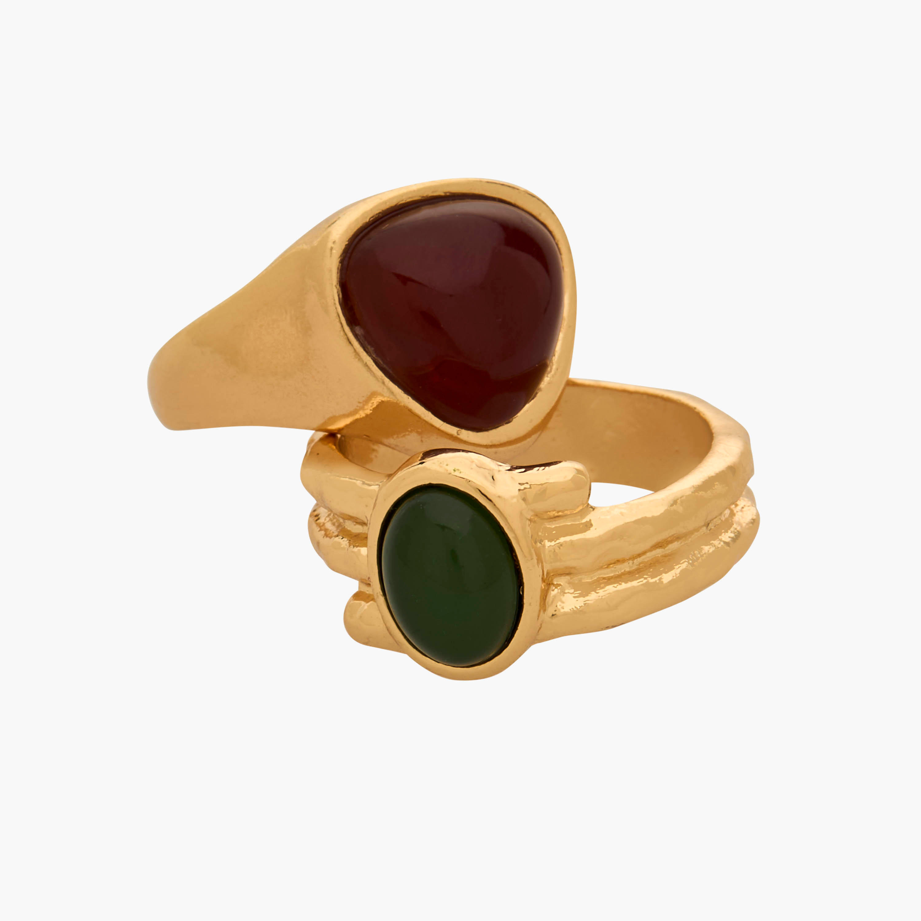 خواتم مزينة بلون ذهبي - طقم من 3 قطع-women-watchesandjewellery-jewellery-rings-image-3