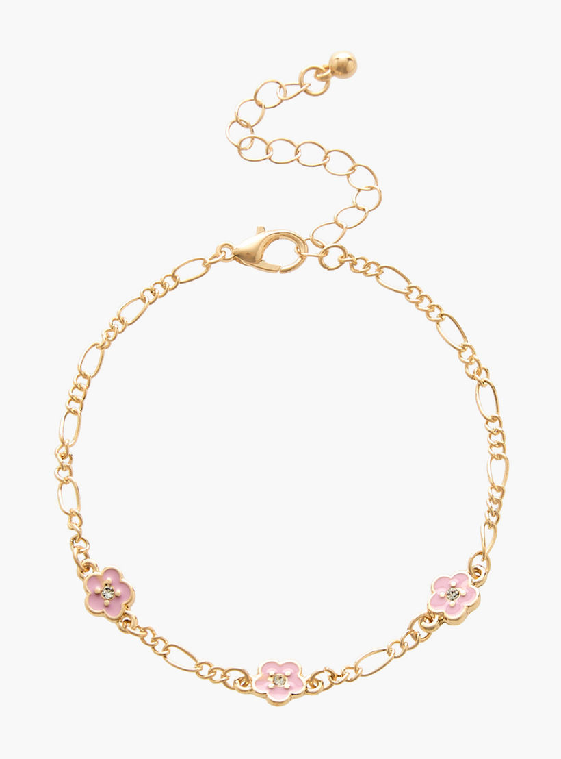 أساور بلون ذهبي ودلايات زهور - عبوة 5 قطع-women-watchesandjewellery-jewellery-banglesandbracelets-image-10