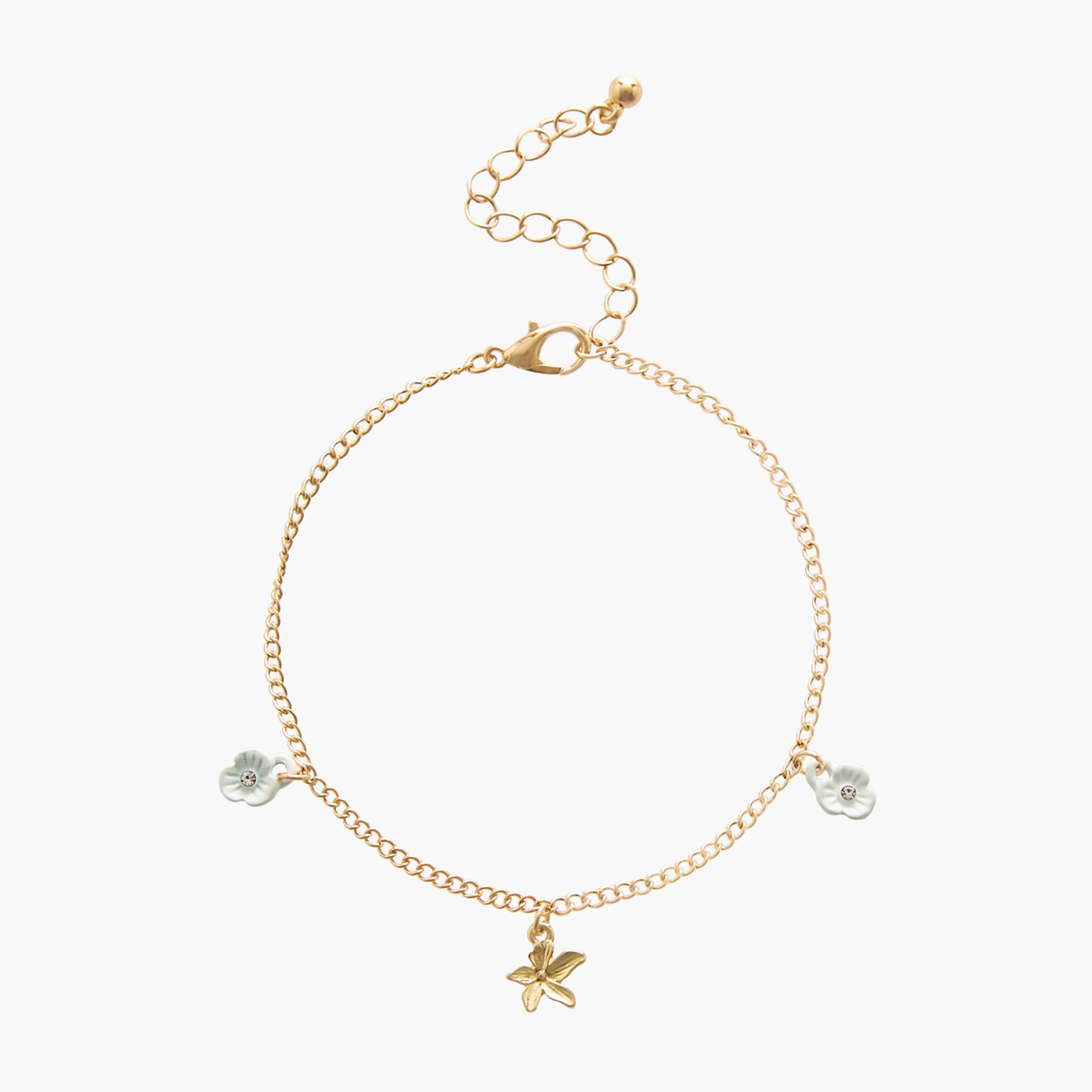 أساور بلون ذهبي ودلايات زهور - عبوة 5 قطع-women-watchesandjewellery-jewellery-banglesandbracelets-image-7
