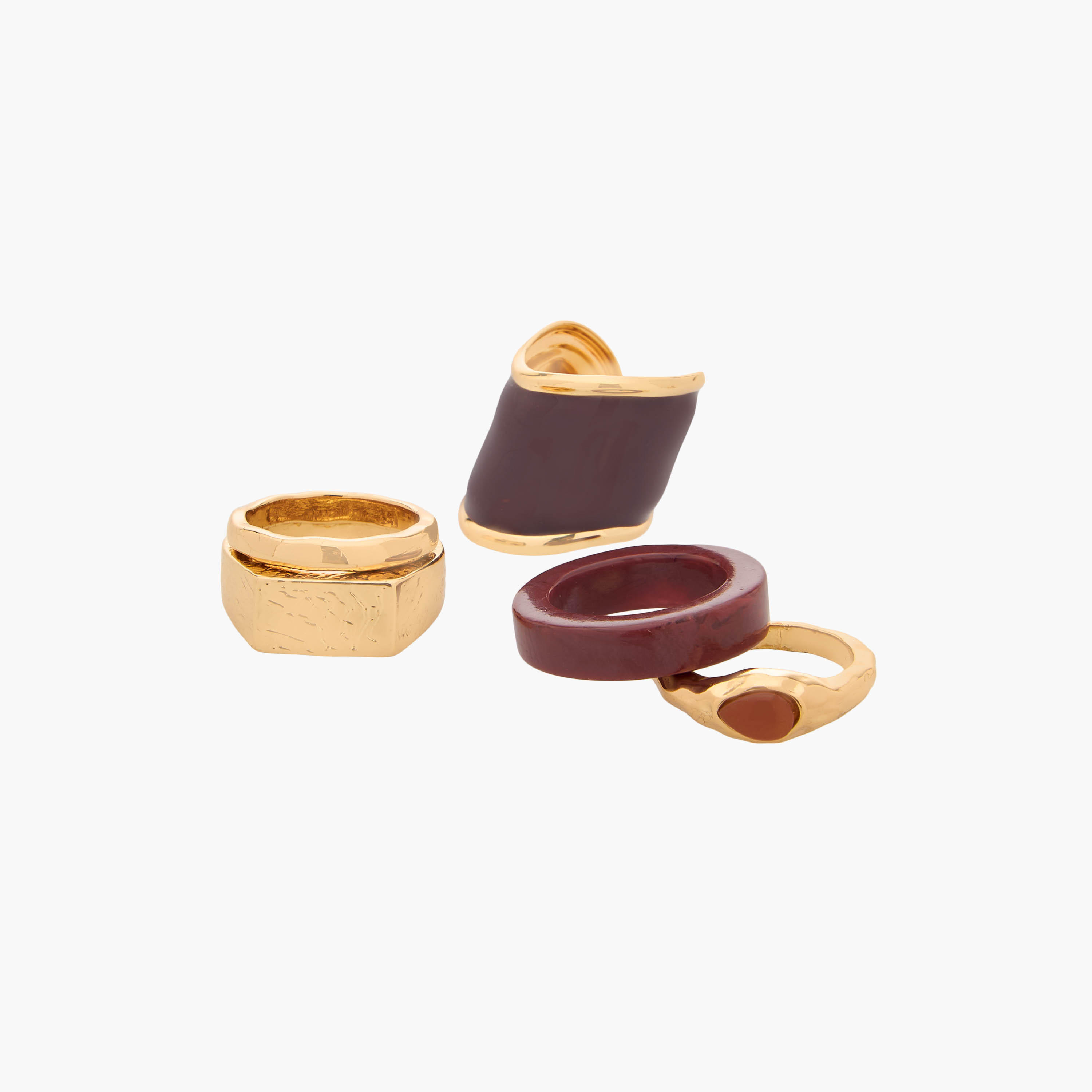 خواتم ريزين بتصاميم متنوعة - طقم من 5 قطع-women-watchesandjewellery-jewellery-rings-image-2