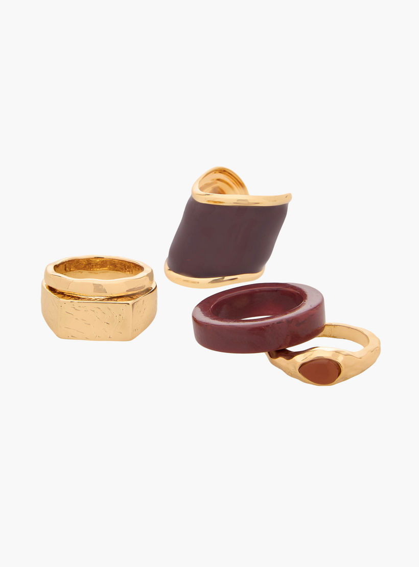 خواتم ريزين بتصاميم متنوعة - طقم من 5 قطع-women-watchesandjewellery-jewellery-rings-image-2