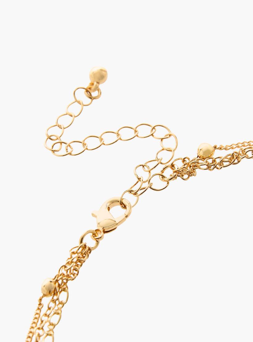 عقد متعدد الطبقات بلون ذهبي مع تعليقة عملة-women-watchesandjewellery-jewellery-necklacesandpendants-image-5