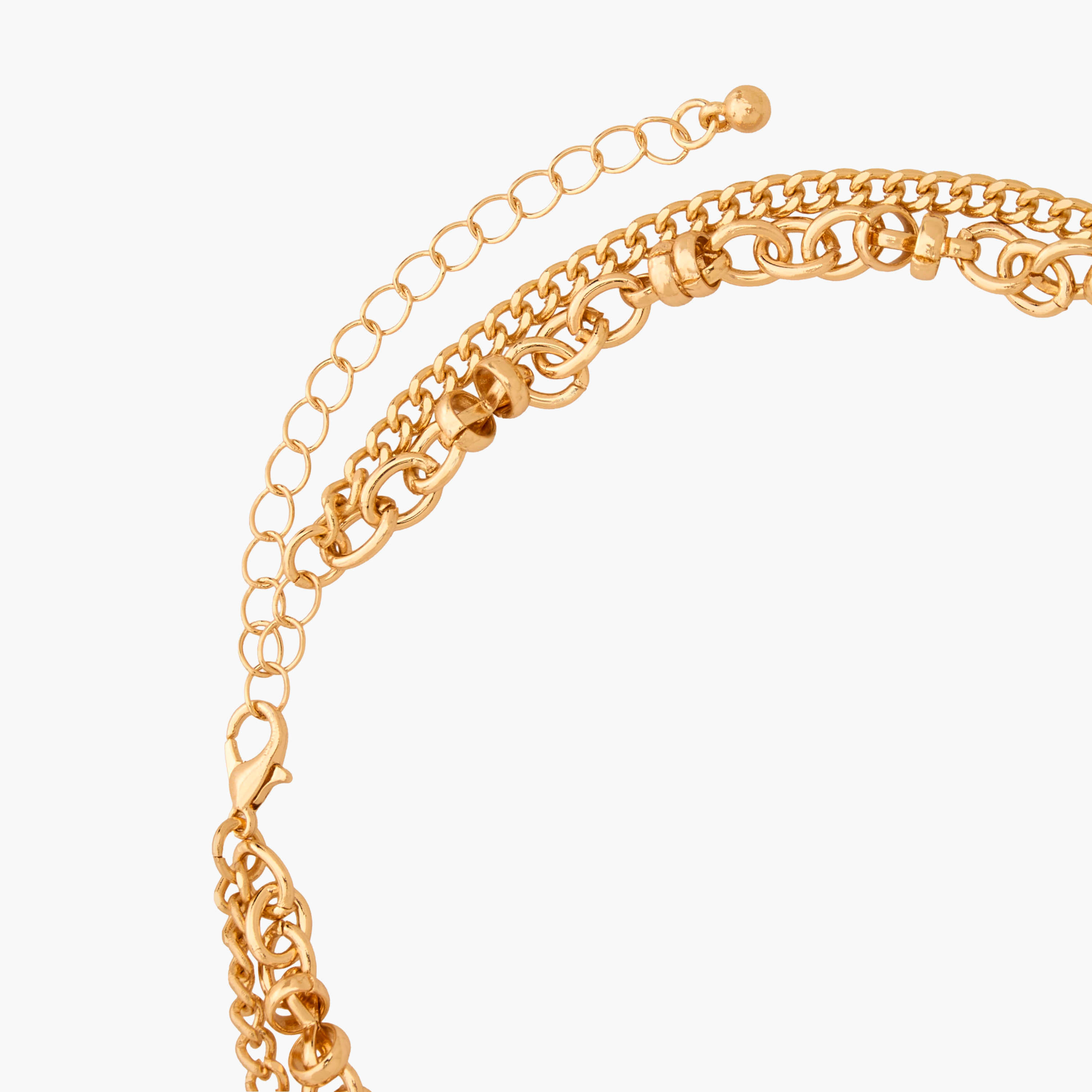 Gold Tone 2-Layer T-Bar Necklace-women-watchesandjewellery-jewellery-necklacesandpendants-image-5