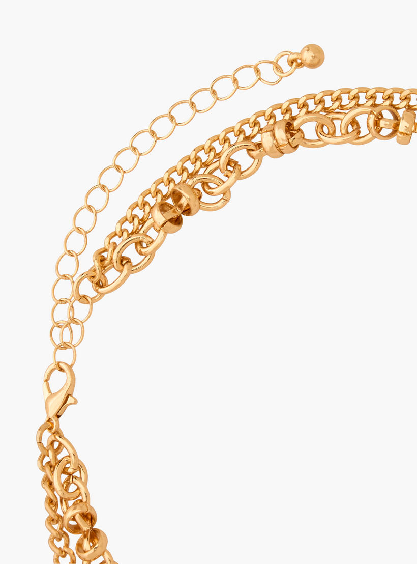 Gold Tone 2-Layer T-Bar Necklace-women-watchesandjewellery-jewellery-necklacesandpendants-image-5