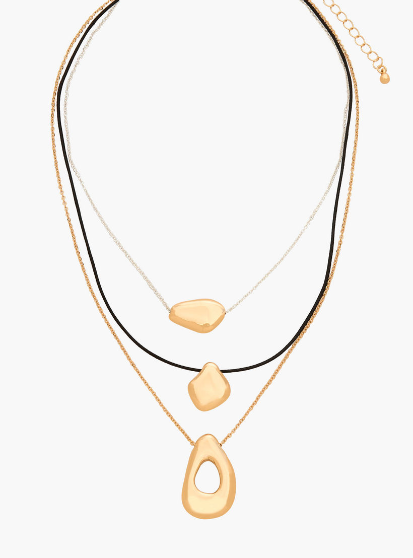 Metallic 3-Layer Corded Orb Necklace-women-watchesandjewellery-jewellery-necklacesandpendants-image-2