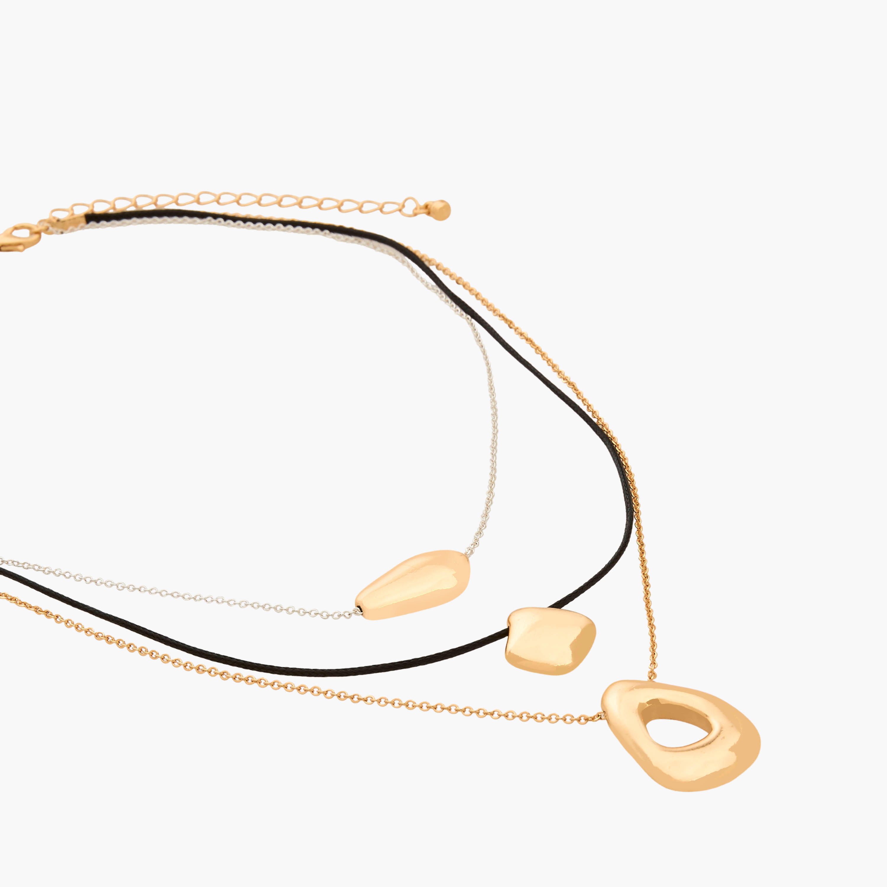 Metallic 3-Layer Corded Orb Necklace-women-watchesandjewellery-jewellery-necklacesandpendants-image-3