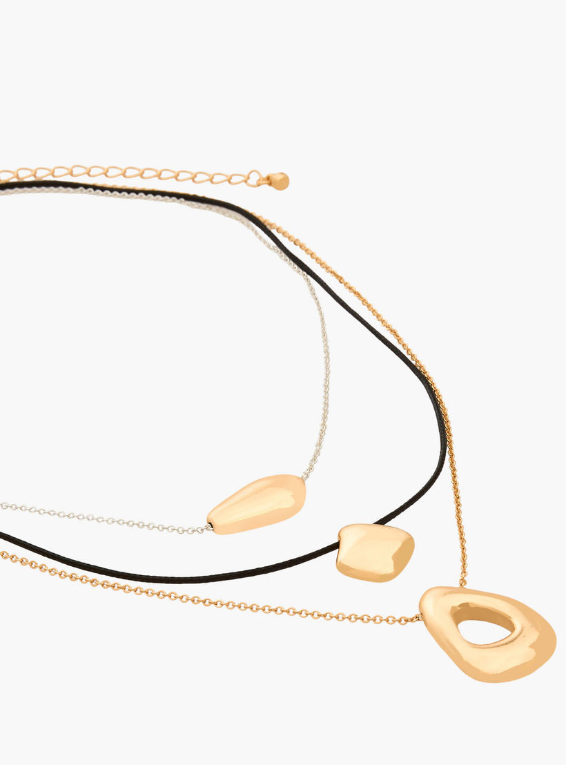 Metallic 3-Layer Corded Orb Necklace-women-watchesandjewellery-jewellery-necklacesandpendants-image-3