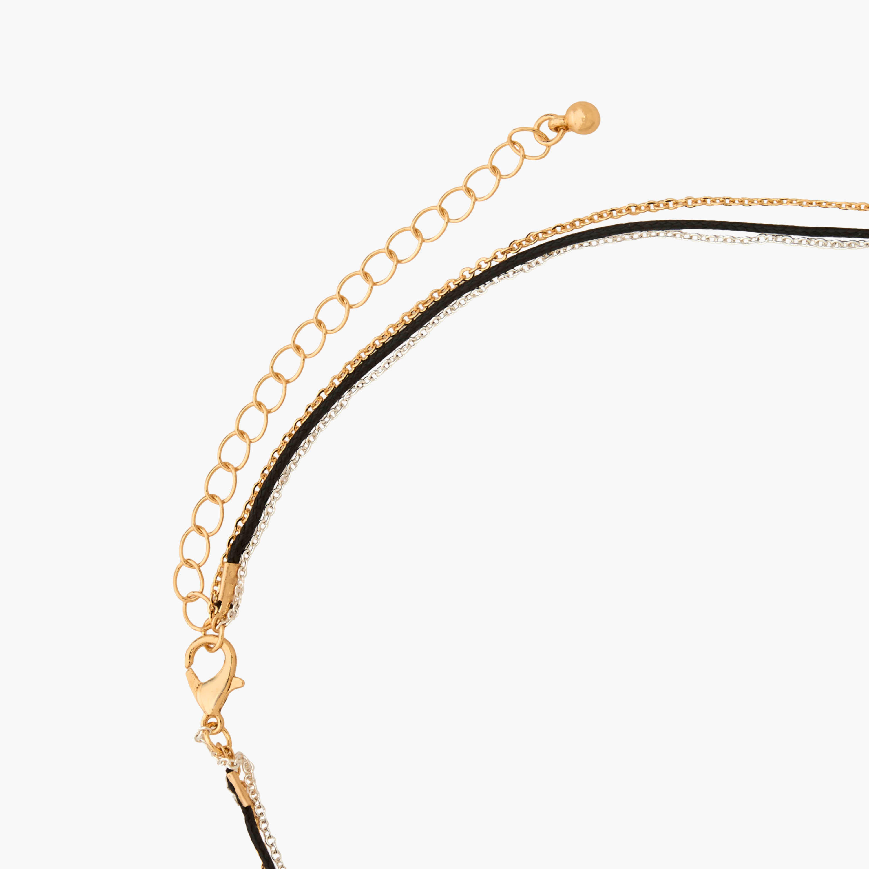 Metallic 3-Layer Corded Orb Necklace-women-watchesandjewellery-jewellery-necklacesandpendants-image-5