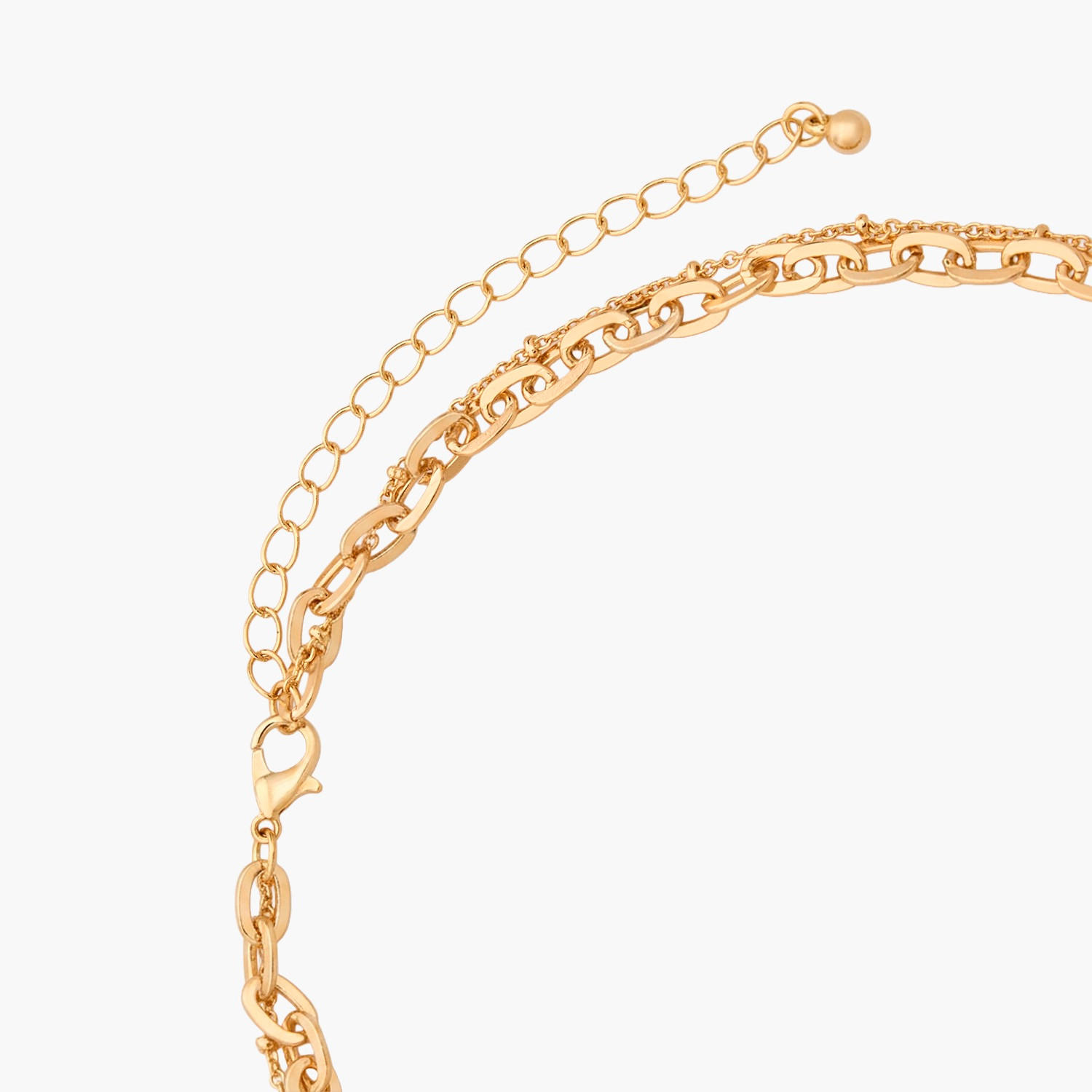 Gold Tone Layered Necklace with Tassel Pendant-women-watchesandjewellery-jewellery-necklacesandpendants-image-4