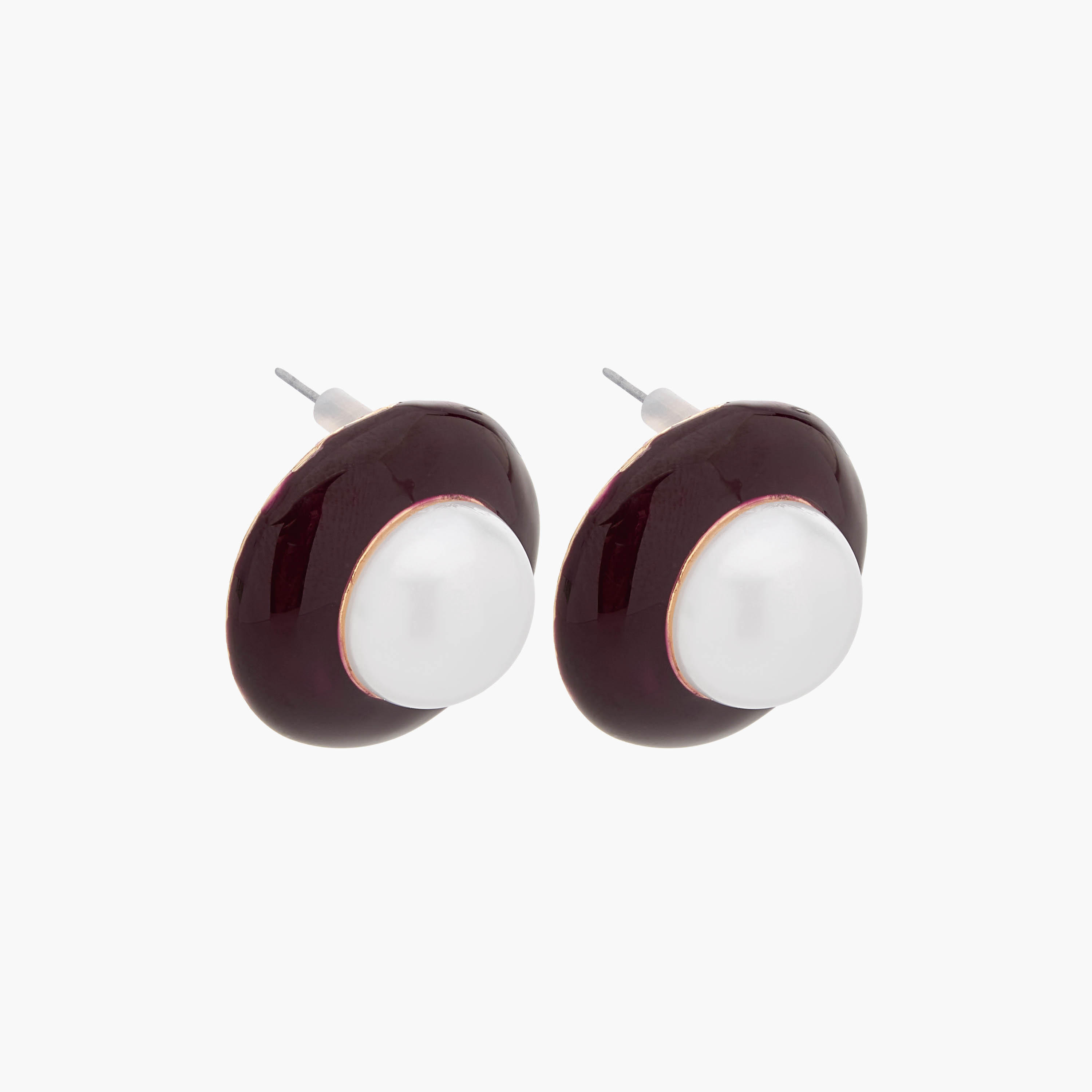 حلقان مرصعة مزينة بالراتنج مع مكبس إغلاق خلفي-women-watchesandjewellery-jewellery-earrings-image-2