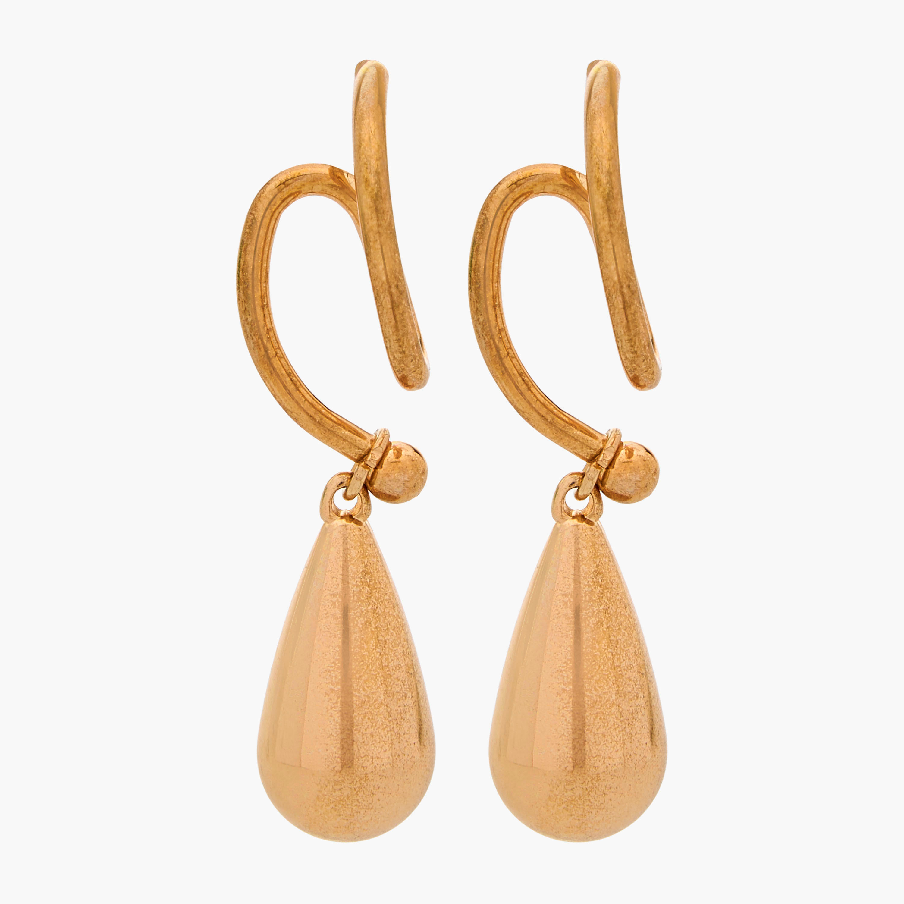 حلقان دمعة باللون الذهبي بمكبس إغلاق خلفي-women-watchesandjewellery-jewellery-earrings-image-1