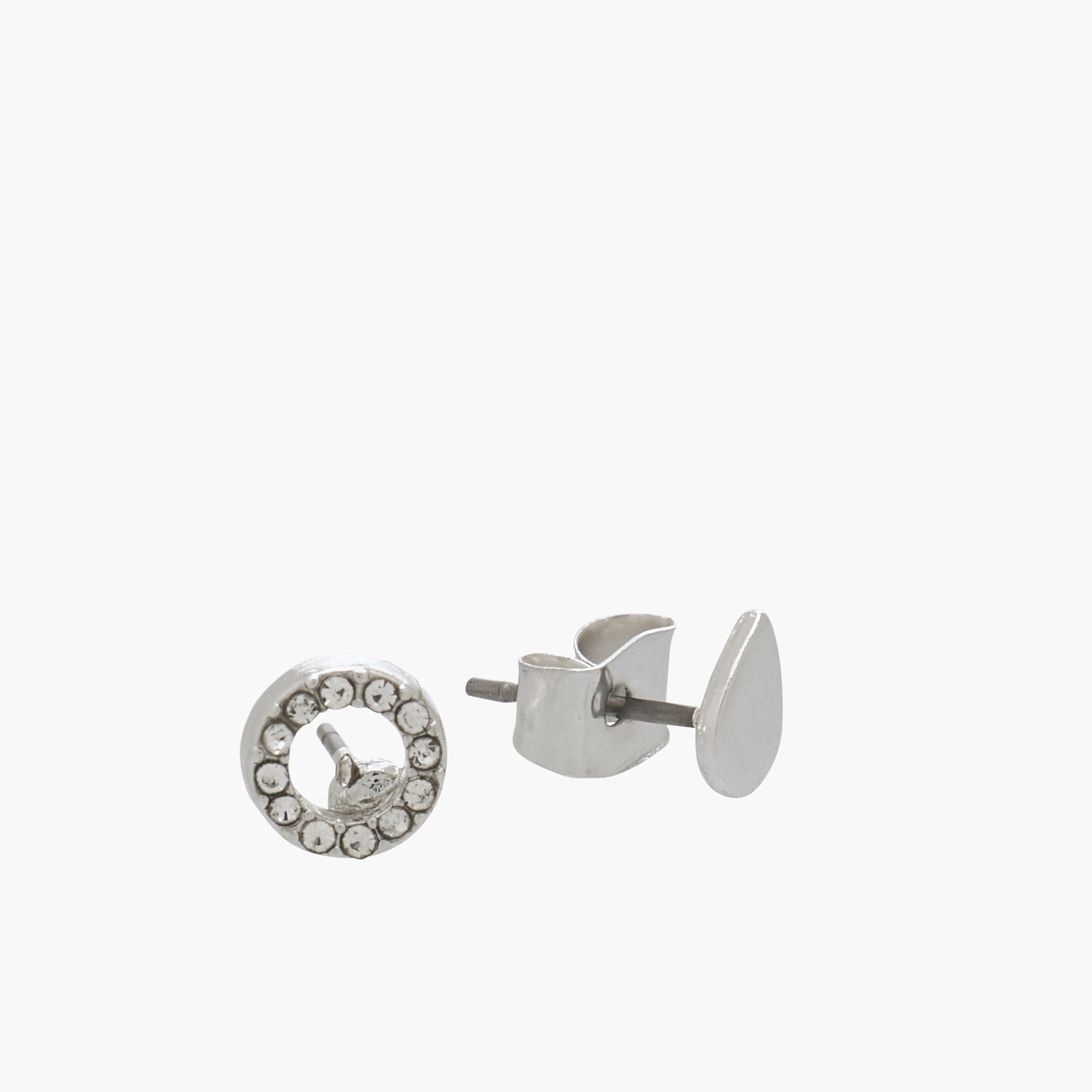 طقم حلقان مثبتة باللون الفضي مع قفل خلفي ضاغط - 20 زوج-women-watchesandjewellery-jewellery-earrings-image-4