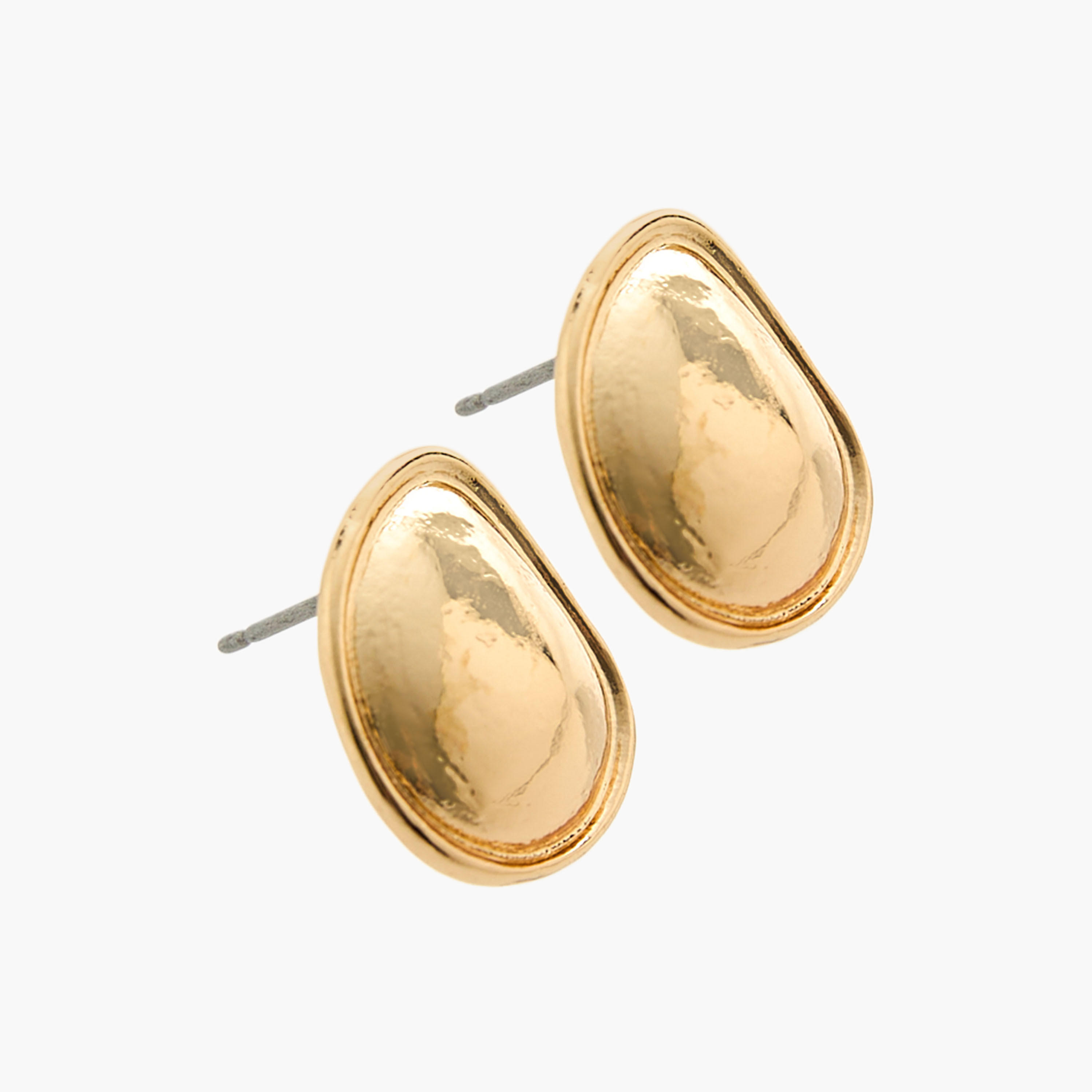 حلقان حجرية بلون ذهبي مع إغلاق كبس - طقم 3 أزواج-women-watchesandjewellery-jewellery-earrings-image-3
