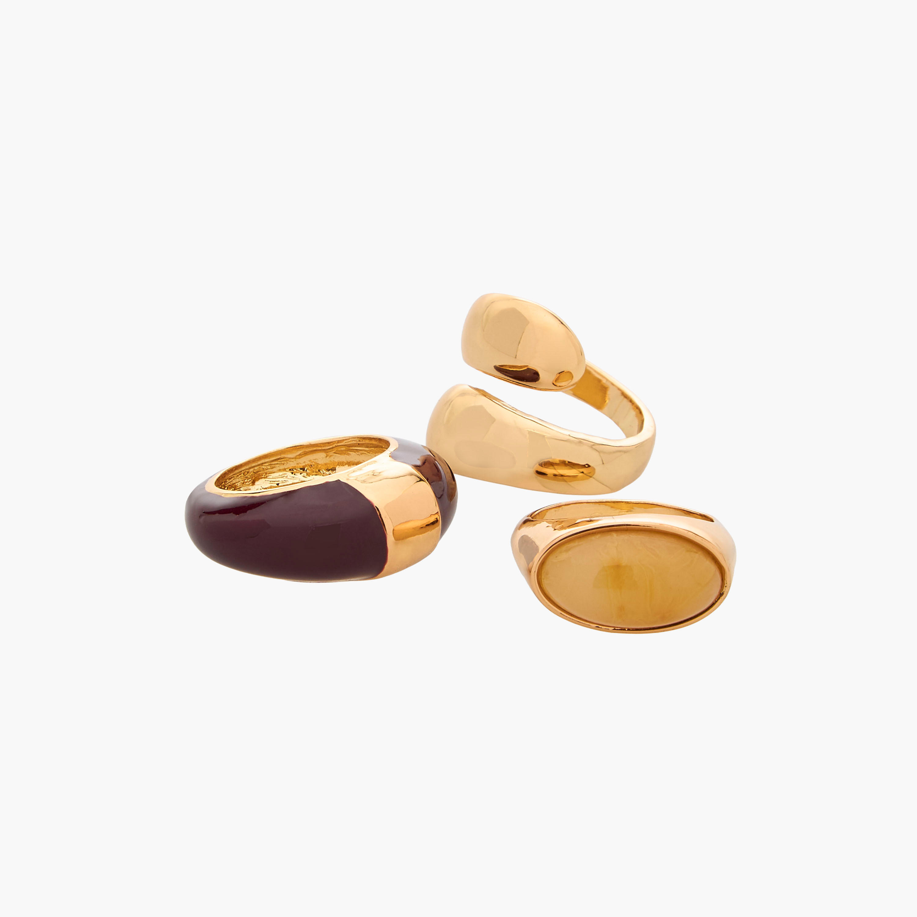Set of 3 - Gold Tone Ring with Assorted Design-women-watchesandjewellery-jewellery-rings-image-3
